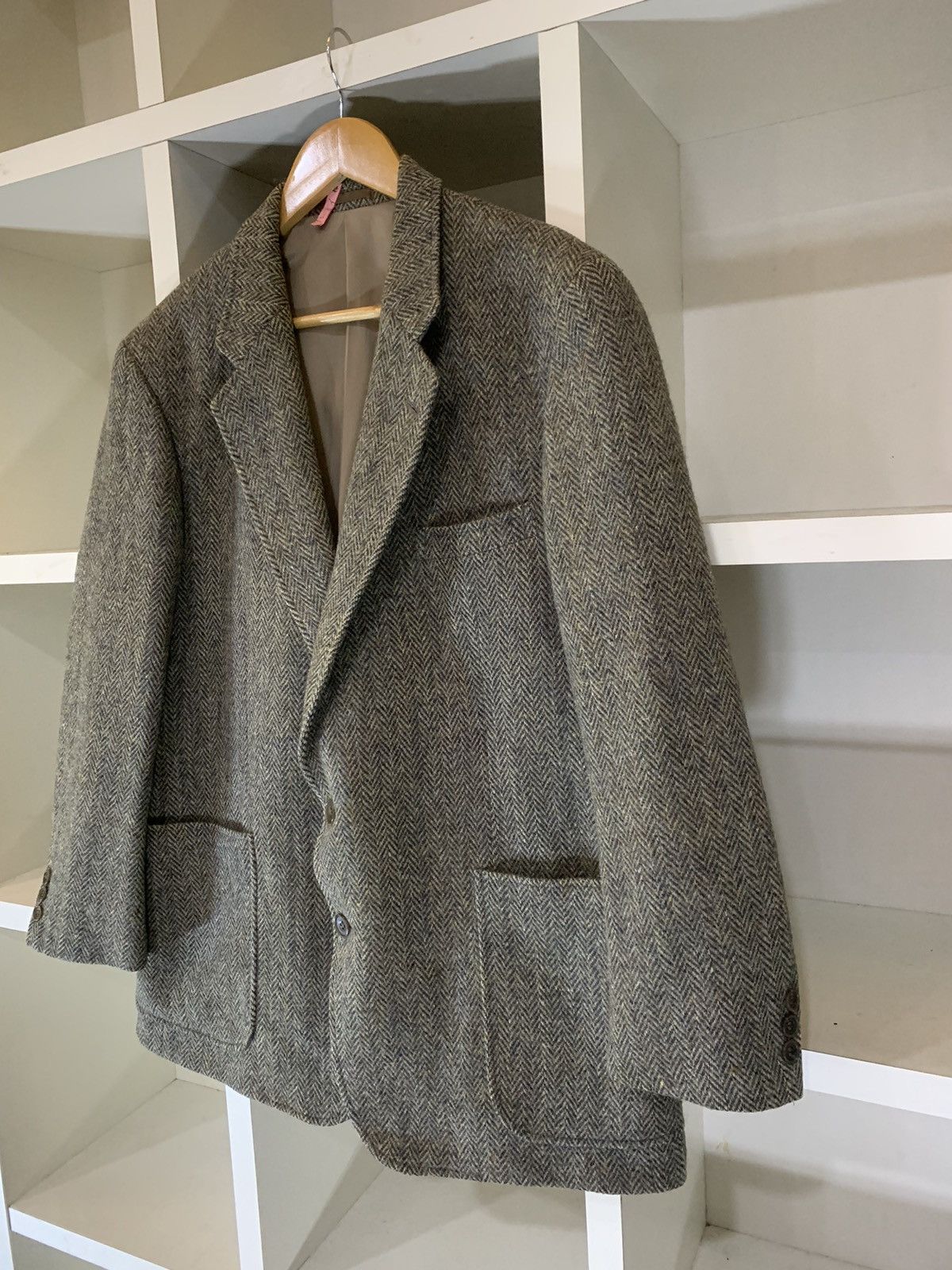 Harris Tweed Vintage Flying Cross x harris tweed wool jacket Size 42L - 3 Thumbnail