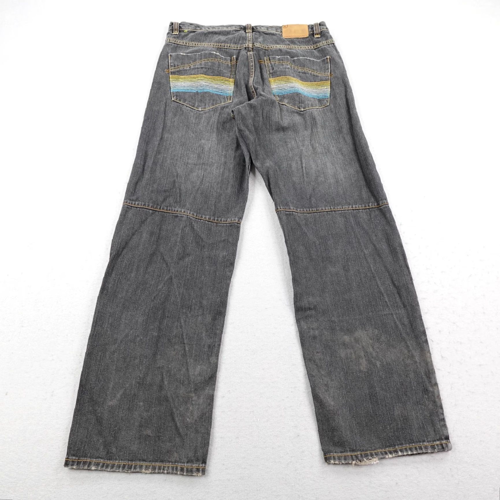 Rocawear VINTAGE Rocawear Jeans 36 Gray Wide-Leg Baggy Distressed Y2K Mens Size US 36 / EU 52 - 6 Thumbnail