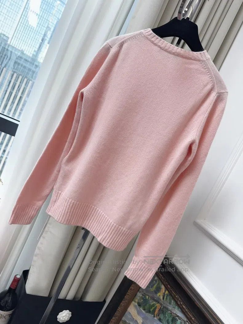 Loro Piana Loro Piana Light Pink Cinnamon Pink Crew Neck Knit Sweater Size XS / US 0-2 / IT 36-38 - 2 Thumbnail