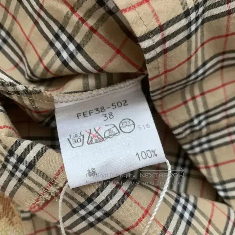 Burberry Burberry Khaki Cotton Check Long Sleeve Shirt. Size M / US 6-8 / IT 42-44 - 6 Thumbnail