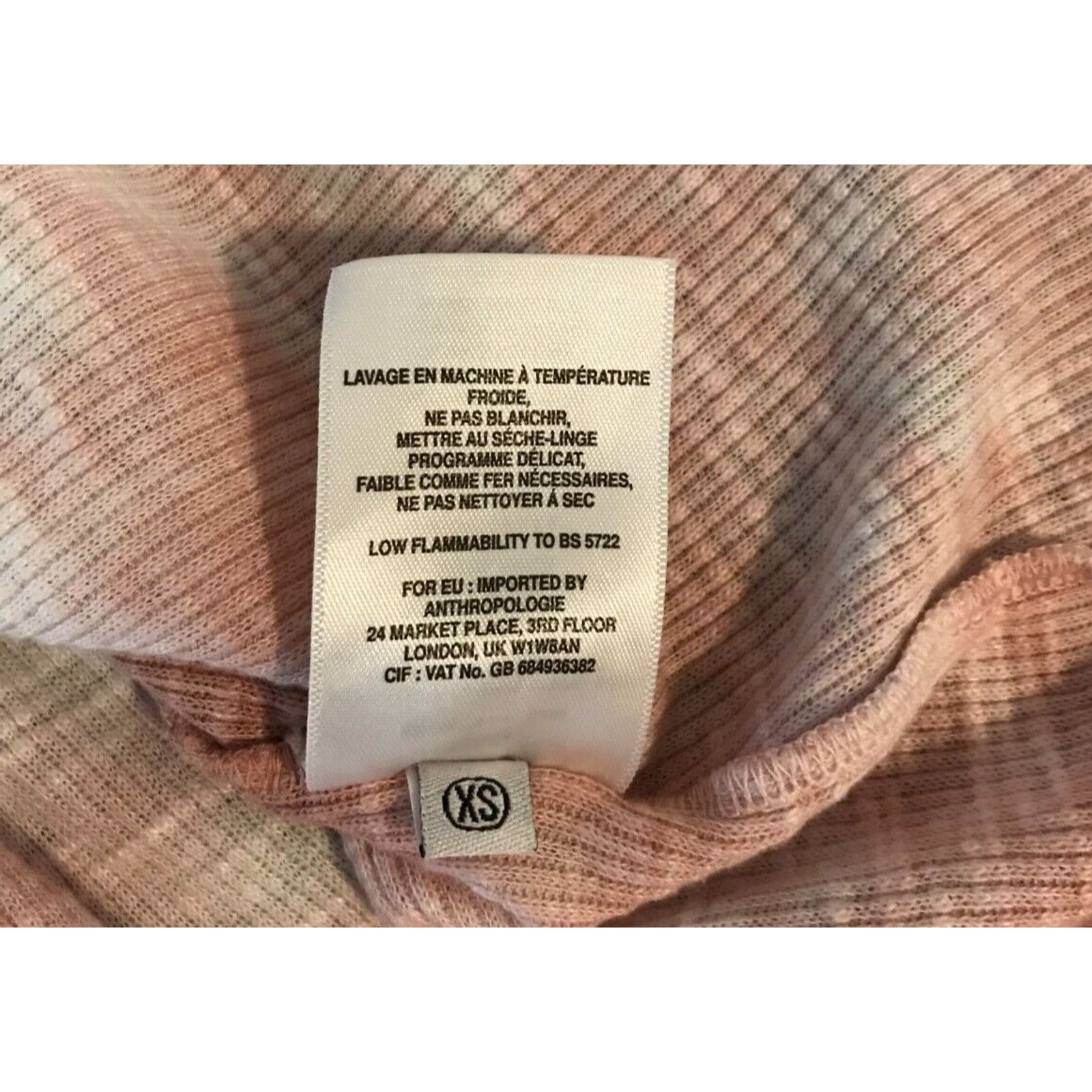 Anthropologie Anthropologie t.la Jill Babydoll Tie-Dye Pink/White Top Size XS / US 0-2 / IT 36-38 - 9 Thumbnail