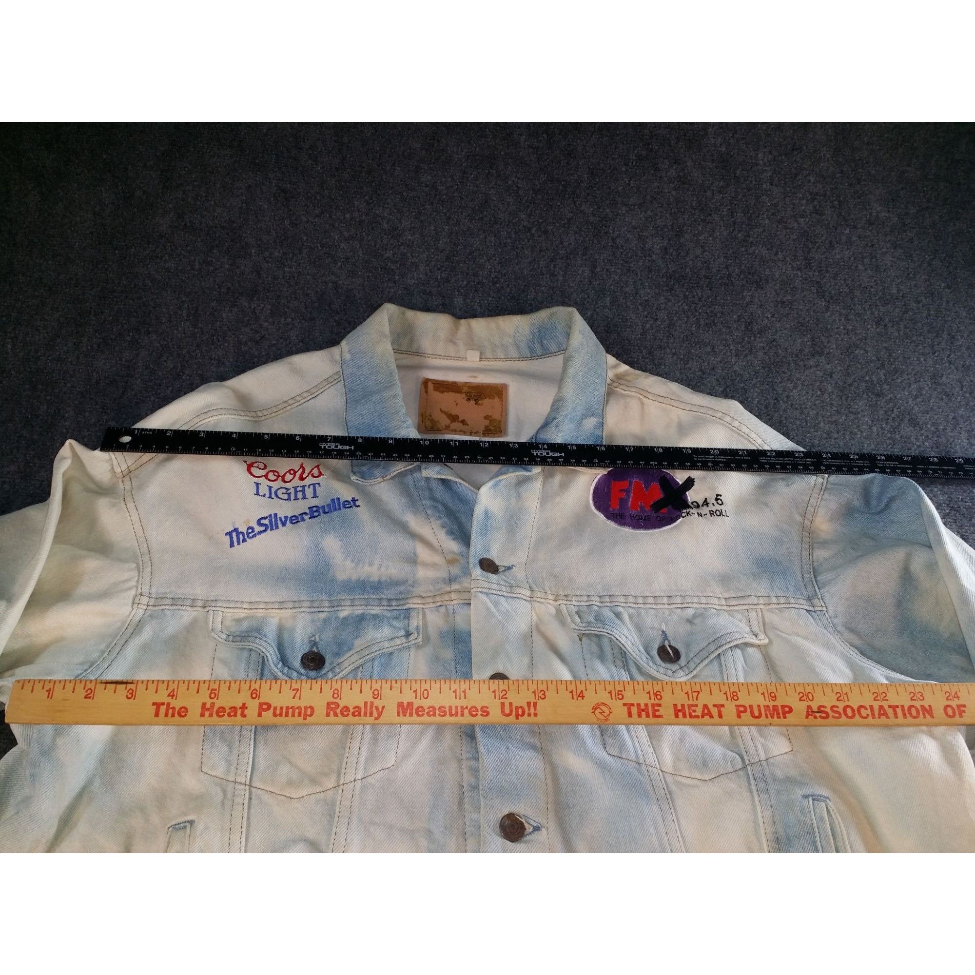 Vintage FM X 94.5 The Craven Moorehead Band Denim Jacket Men Sz XXL Size US XXL / EU 58 / 5 - 4 Thumbnail