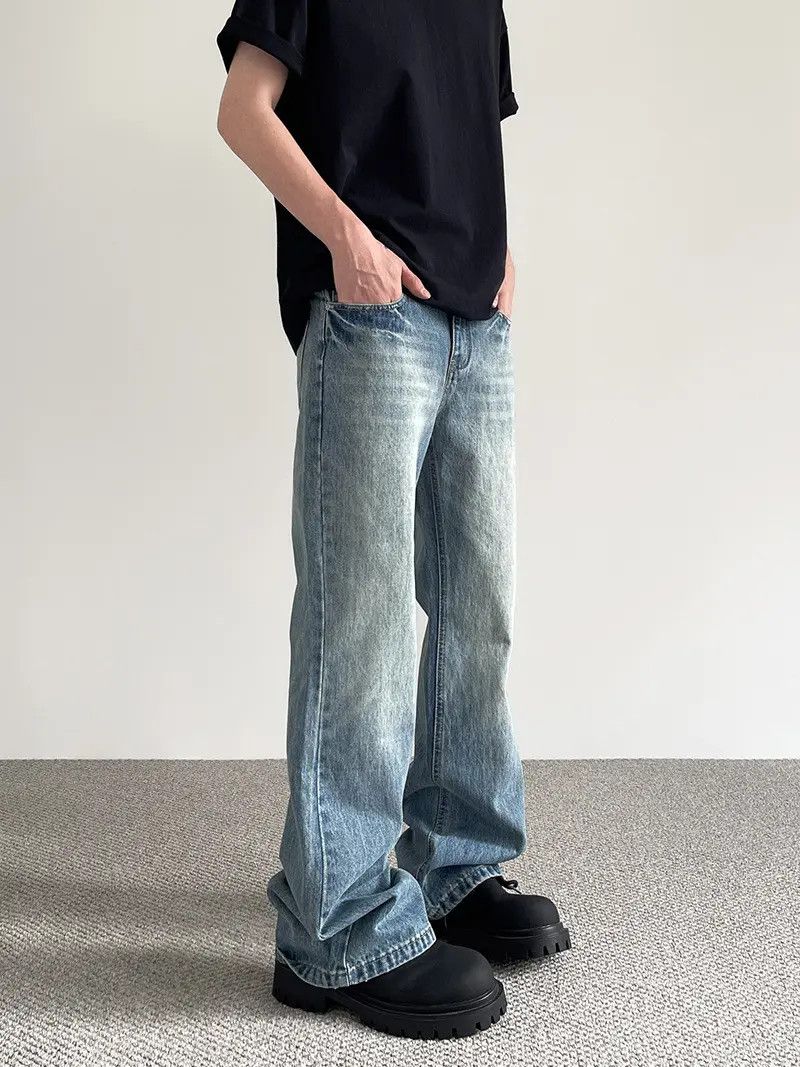 Japanese Brand × Jean Retro loose micro flared high street jeans Size US 32 / EU 48 - 3 Thumbnail