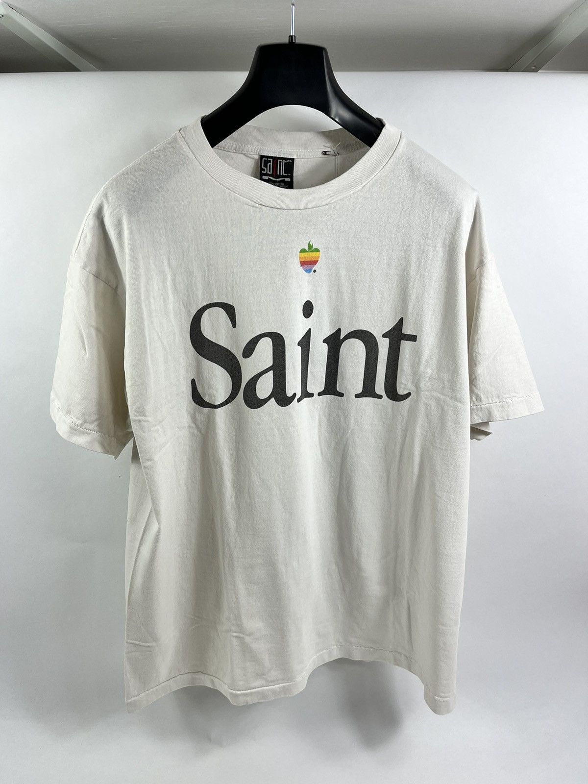 Saint Michael Apple Print T-Shirt | Grailed