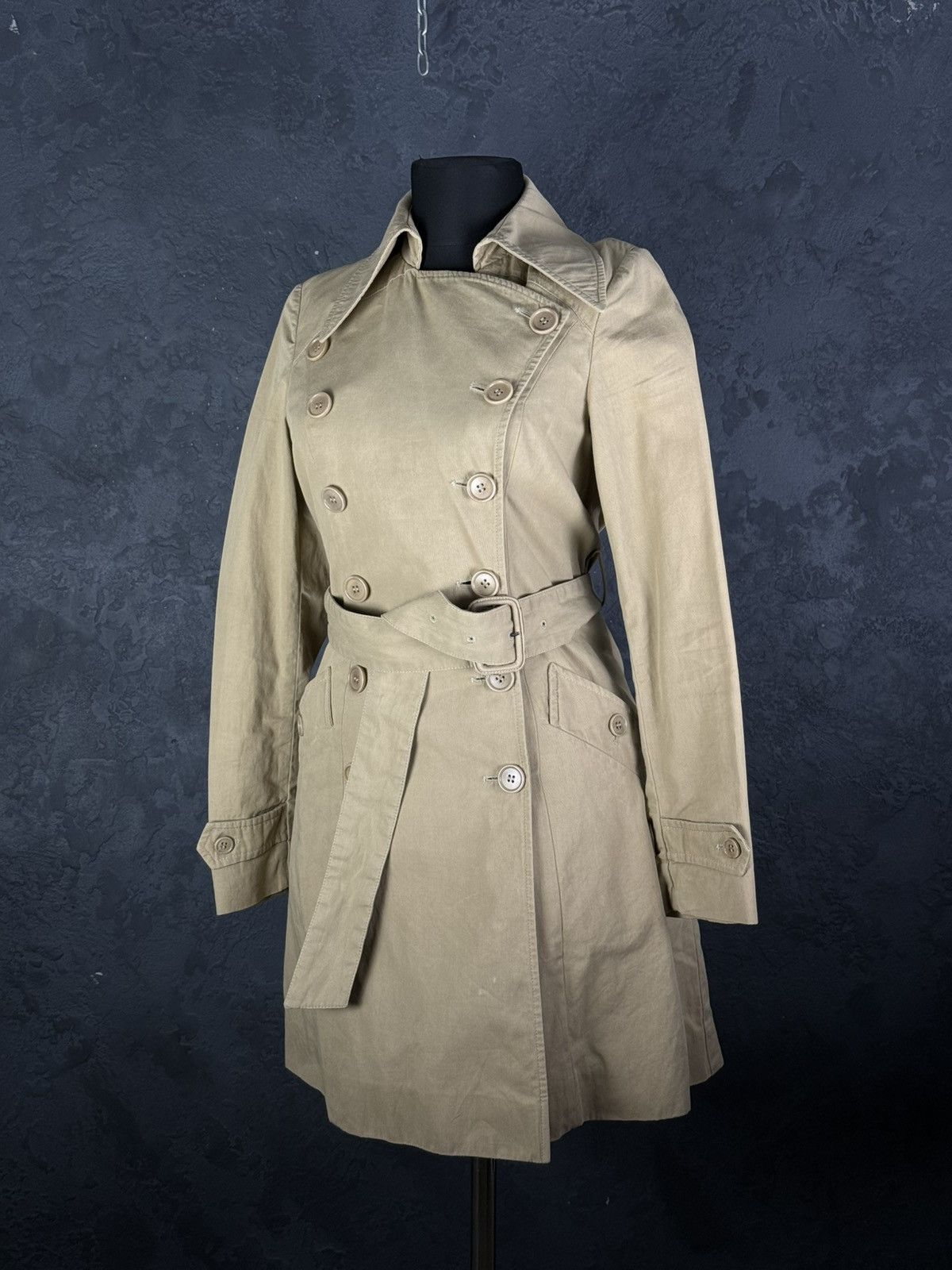 Helmut Lang Vintage Helmut Lang Women’s Double-Breasted Trench Coat 38 Size XS / US 0-2 / IT 36-38 - 1 Thumbnail