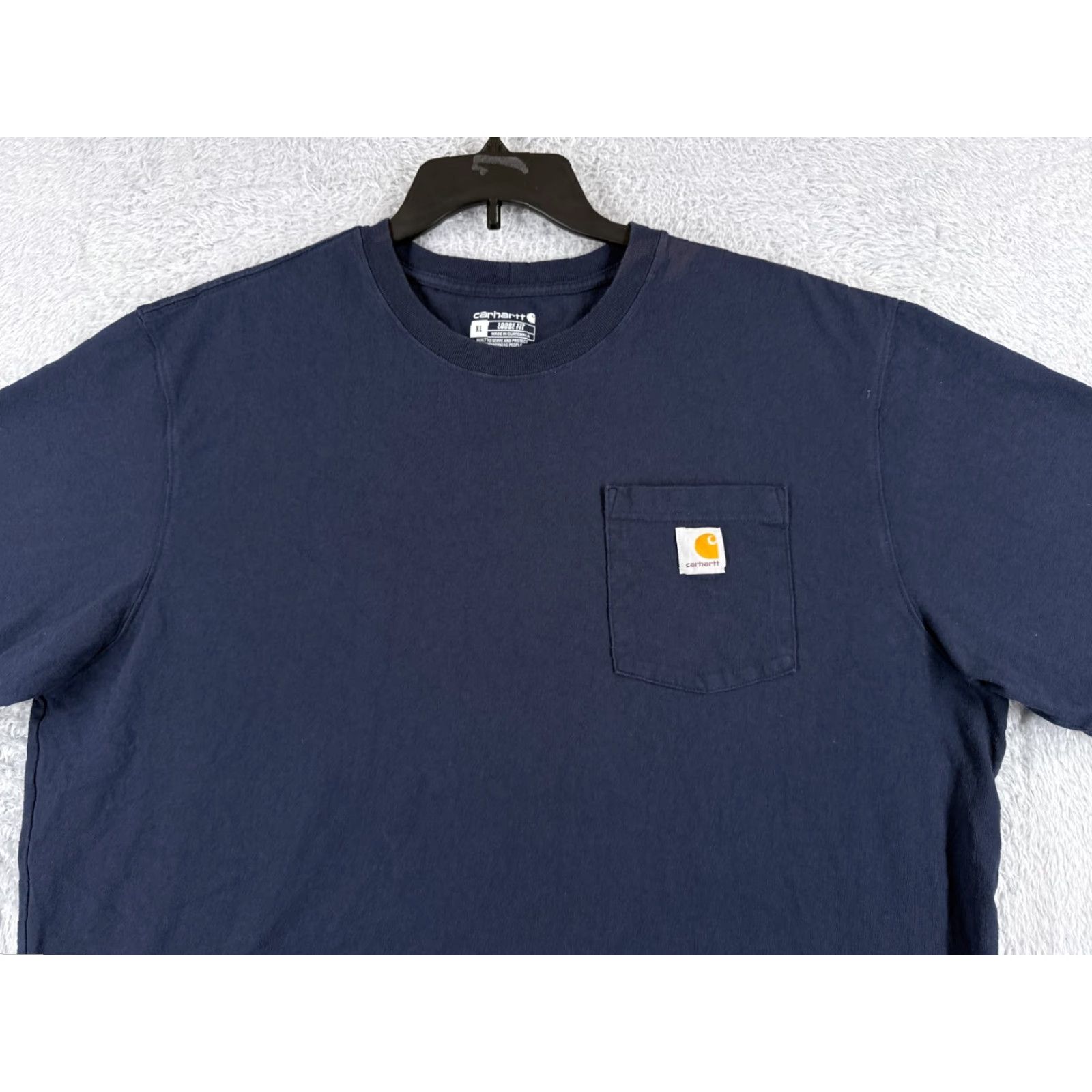Carhartt Carhartt Shirt Mens XL Blue Short Sleeve Pocket 100% Cotton Loose Fit Size US XL / EU 56 / 4 - 4 Thumbnail