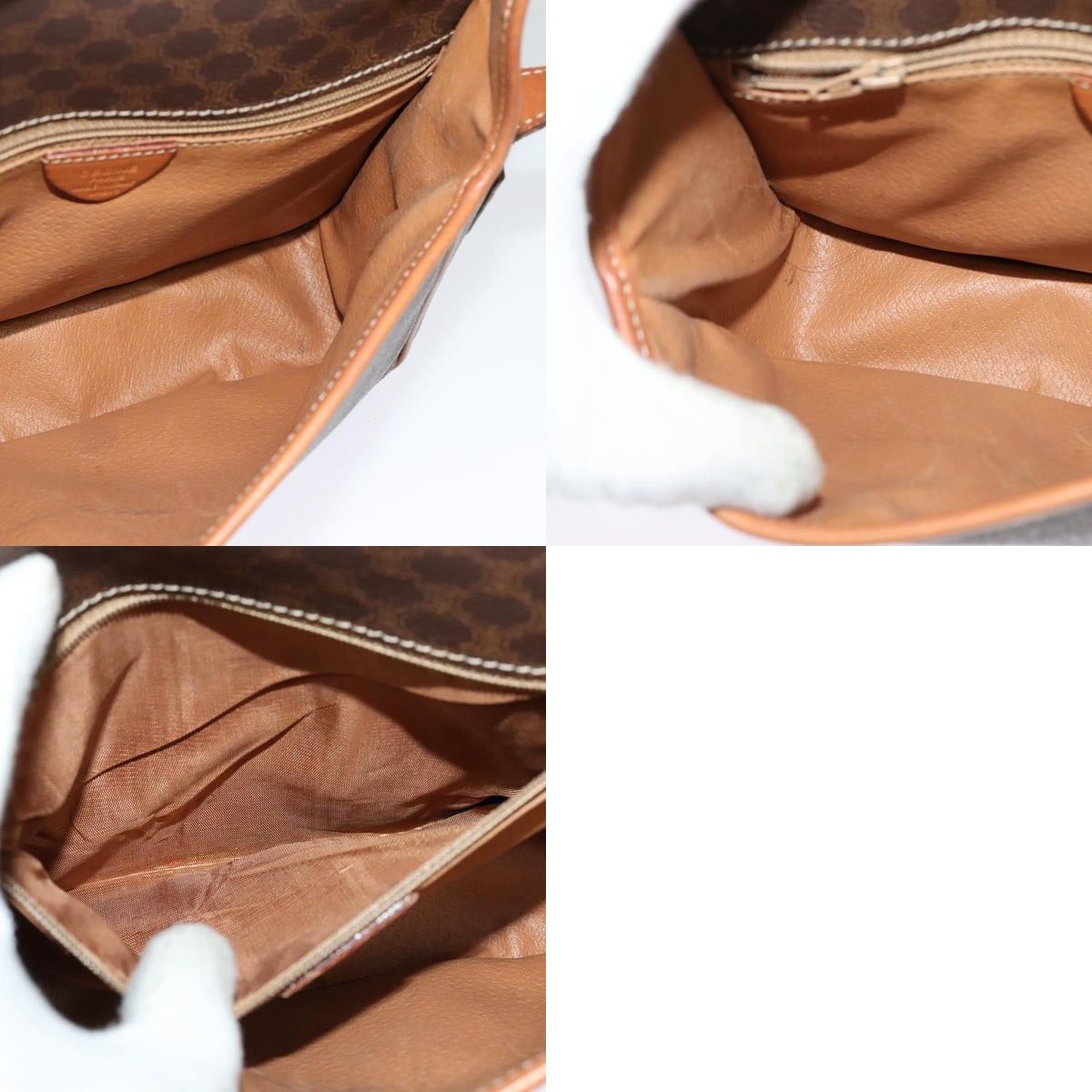 Celine CELINE Macadam Canvas Shoulder Bag Pvc Brown Gold Size ONE SIZE - 12 Thumbnail
