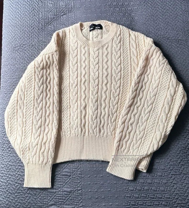 Comme Des Garcons Cable-knit wool sweater