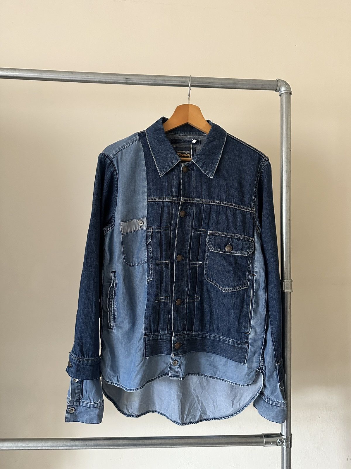 Maison MIHARA YASUHIRO SS2011 Mihara Yasuhiro Reconstruct Type 2 Denim Jacket Size US S / EU 44-46 / 1 - 1 Thumbnail