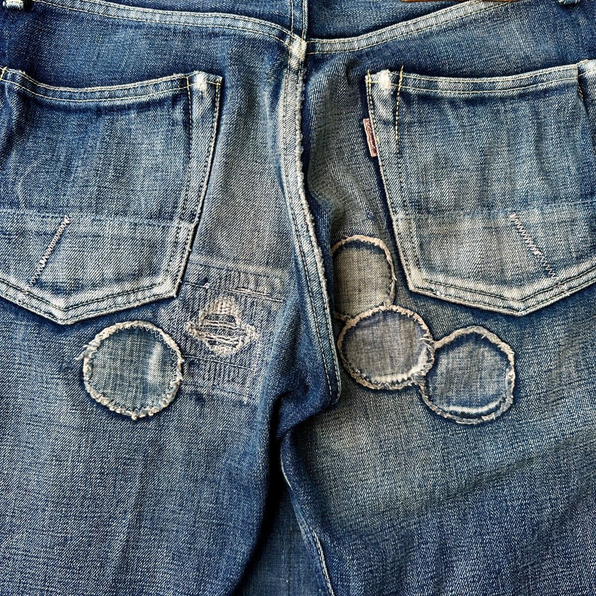 Kapital Kiro Hirata Boro Crash Jeans Denim Surf capris jort Size US 36 / EU 52 - 11 Thumbnail