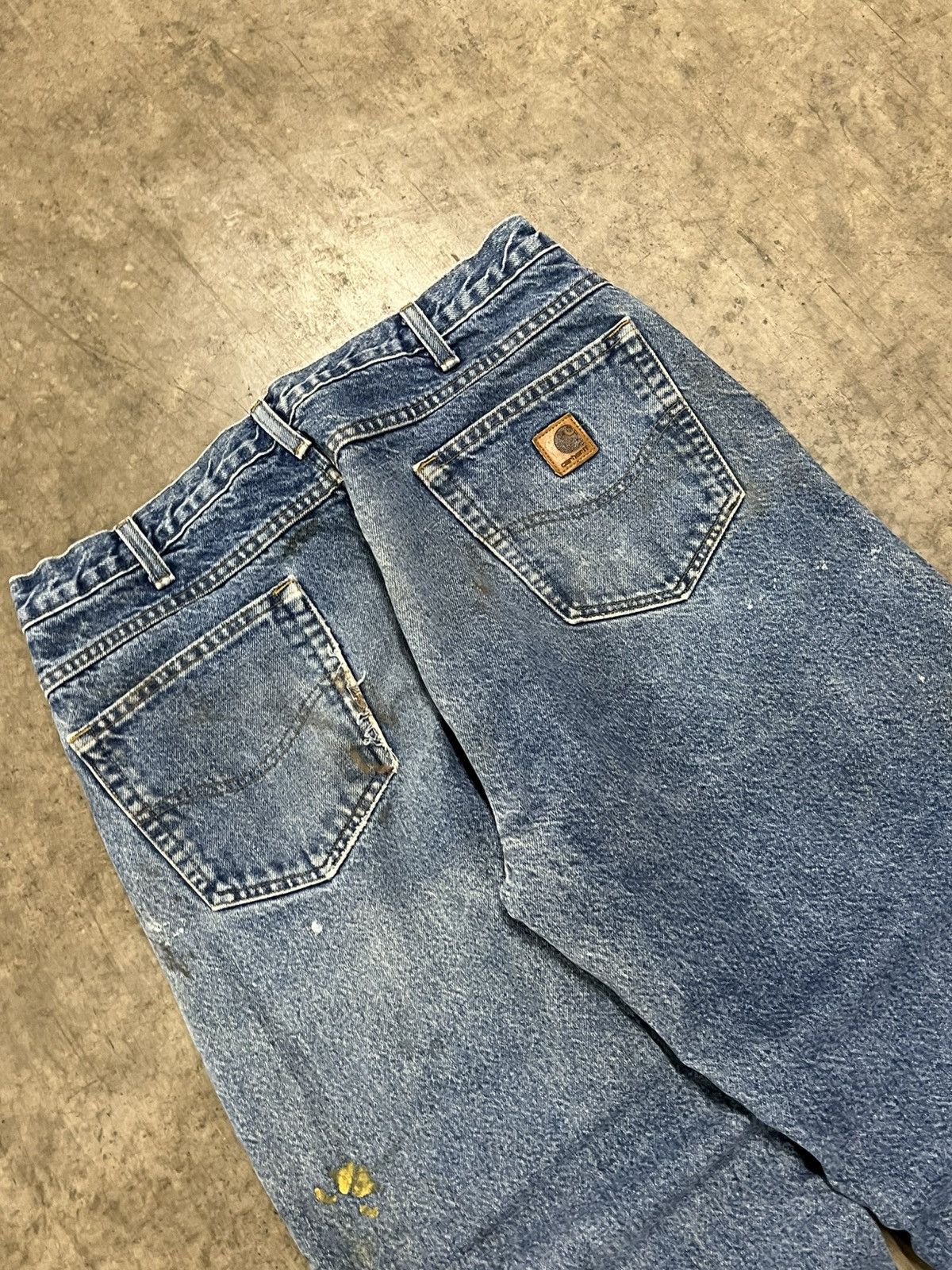 Carhartt × Vintage Carhartt thrashed and faded denim flannel lined pants skater Size US 34 / EU 50 - 6 Thumbnail
