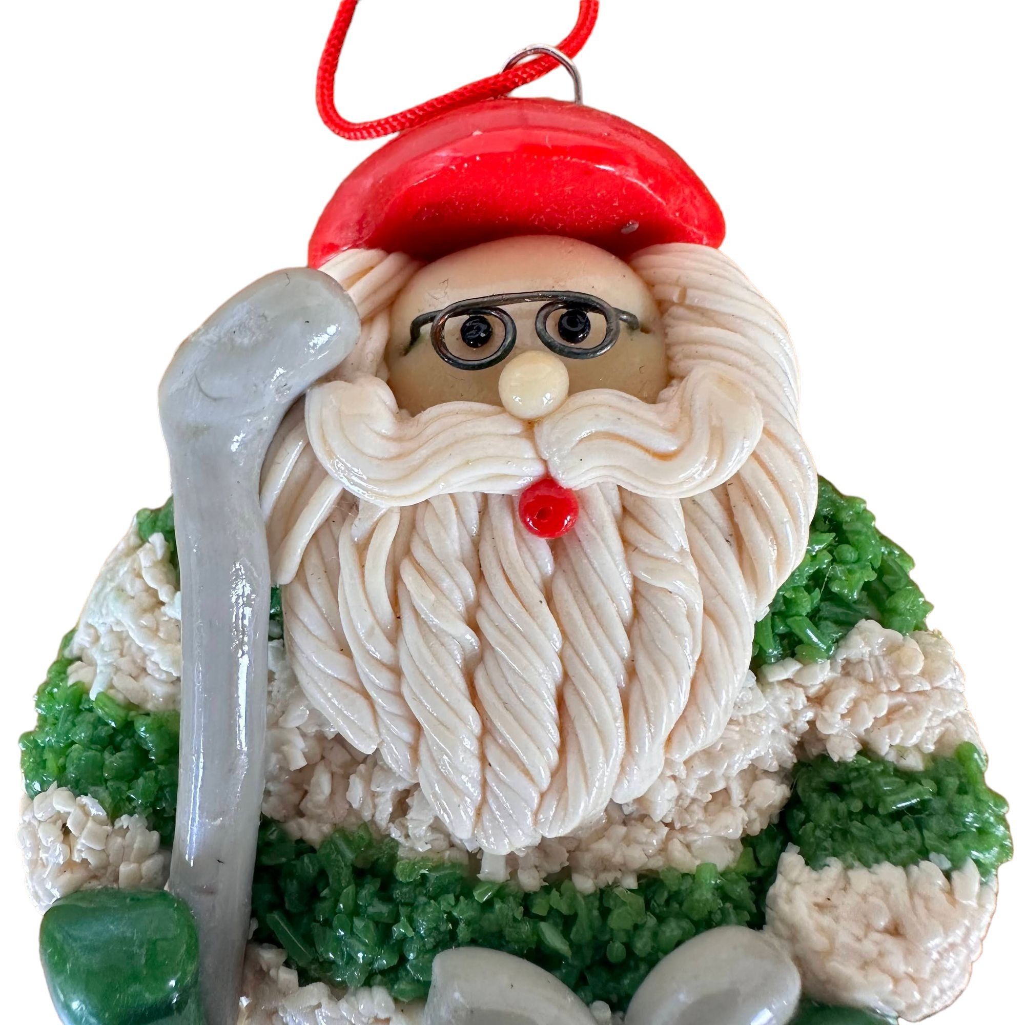 Handmade × Vintage Vintage Handmade Golfer Santa Ornament Christmas Fathers Day Size ONE SIZE - 2 Thumbnail