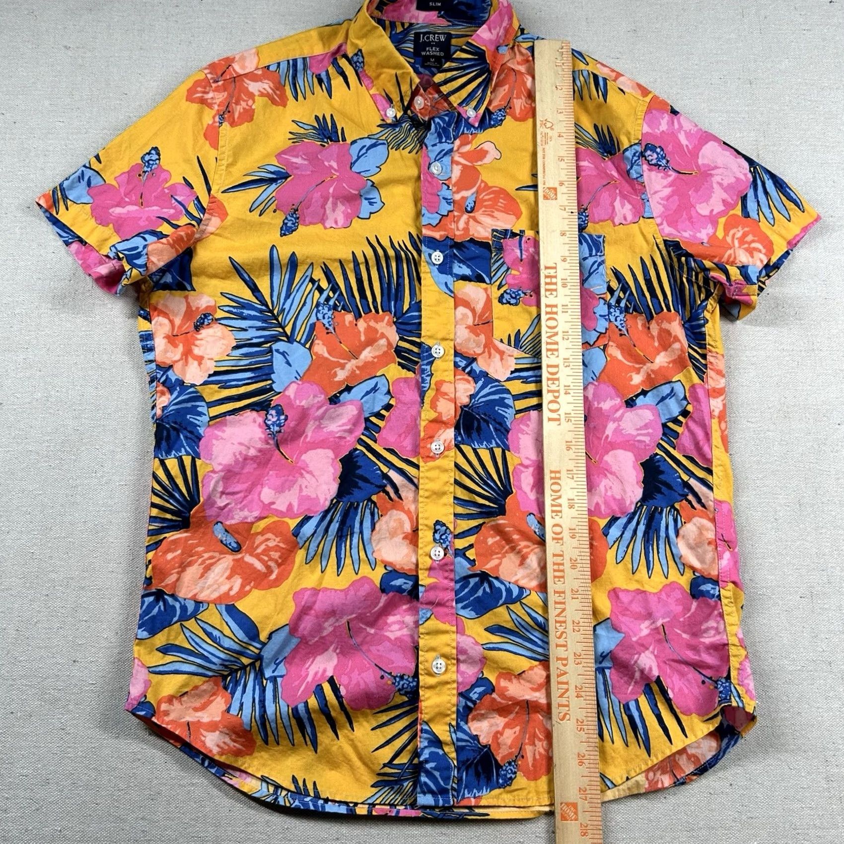 J.Crew J.CREW Shirt Mens M Floral Hawaiian Button-Down Poplin Resort Beach Aloha Size US M / EU 48-50 / 2 - 6 Thumbnail
