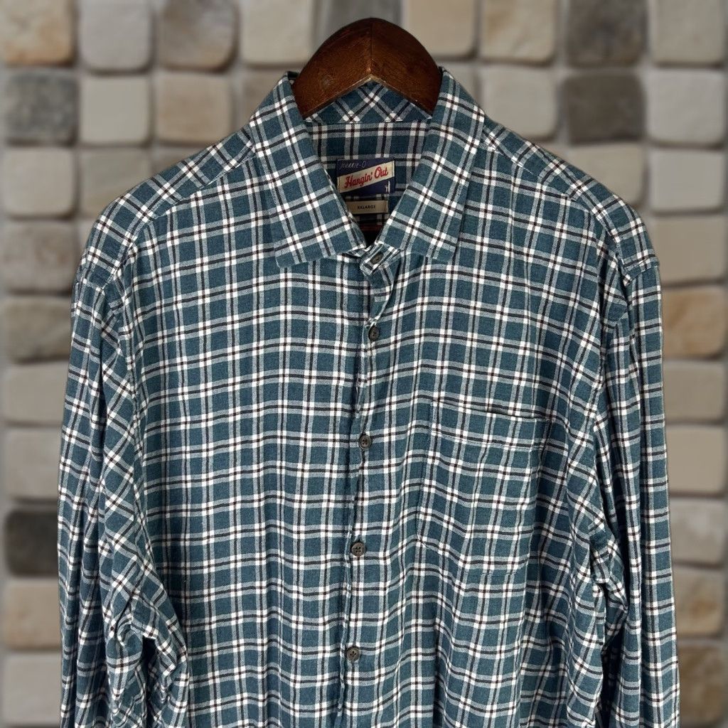 johnnie-O Johnnie-O Shirt Mens 2XL Blue Plaid Button-Up Casual Lightweight Flannel Size US XXL / EU 58 / 5 - 1 Thumbnail