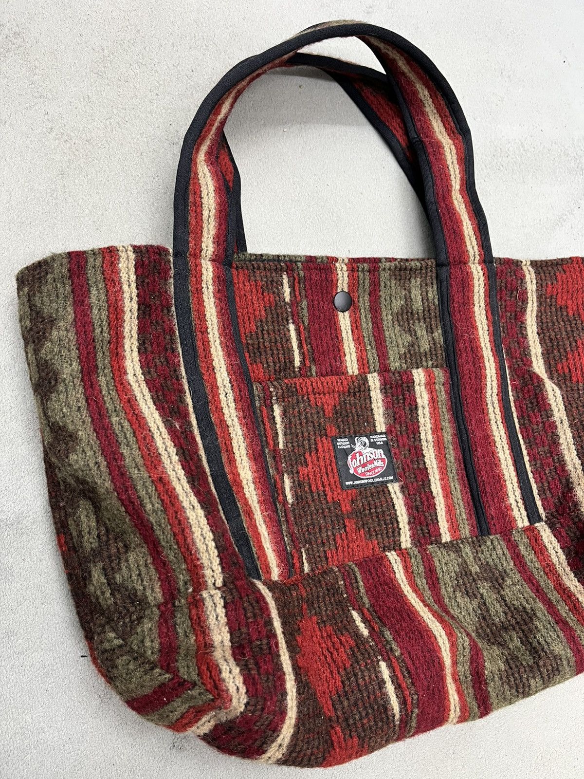 Johnson Woolen Mills ARCHIVE🔥JOHNSON WOOLEN MILLS CHECK TOTE BAG Size ONE SIZE - 2 Thumbnail