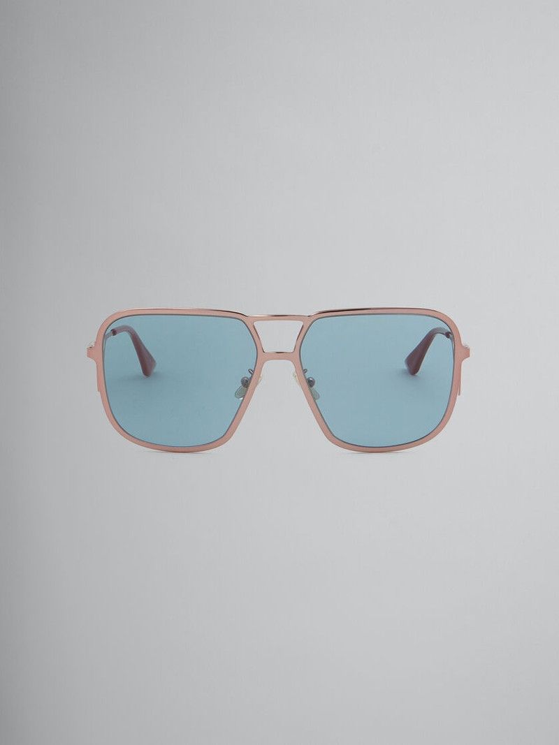 Marni o1w1db11125 Size :OS /Square Frame Sunglasses in Light Blue Size ONE SIZE - 1 Thumbnail