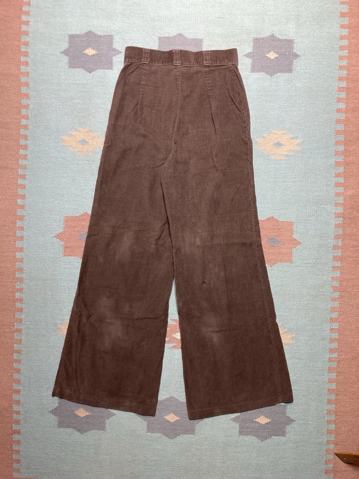 Vintage 70s corduroy bell bottom pants elephant flare hippie 27x31 Size 27" / US 4 / IT 40 - 6 Thumbnail