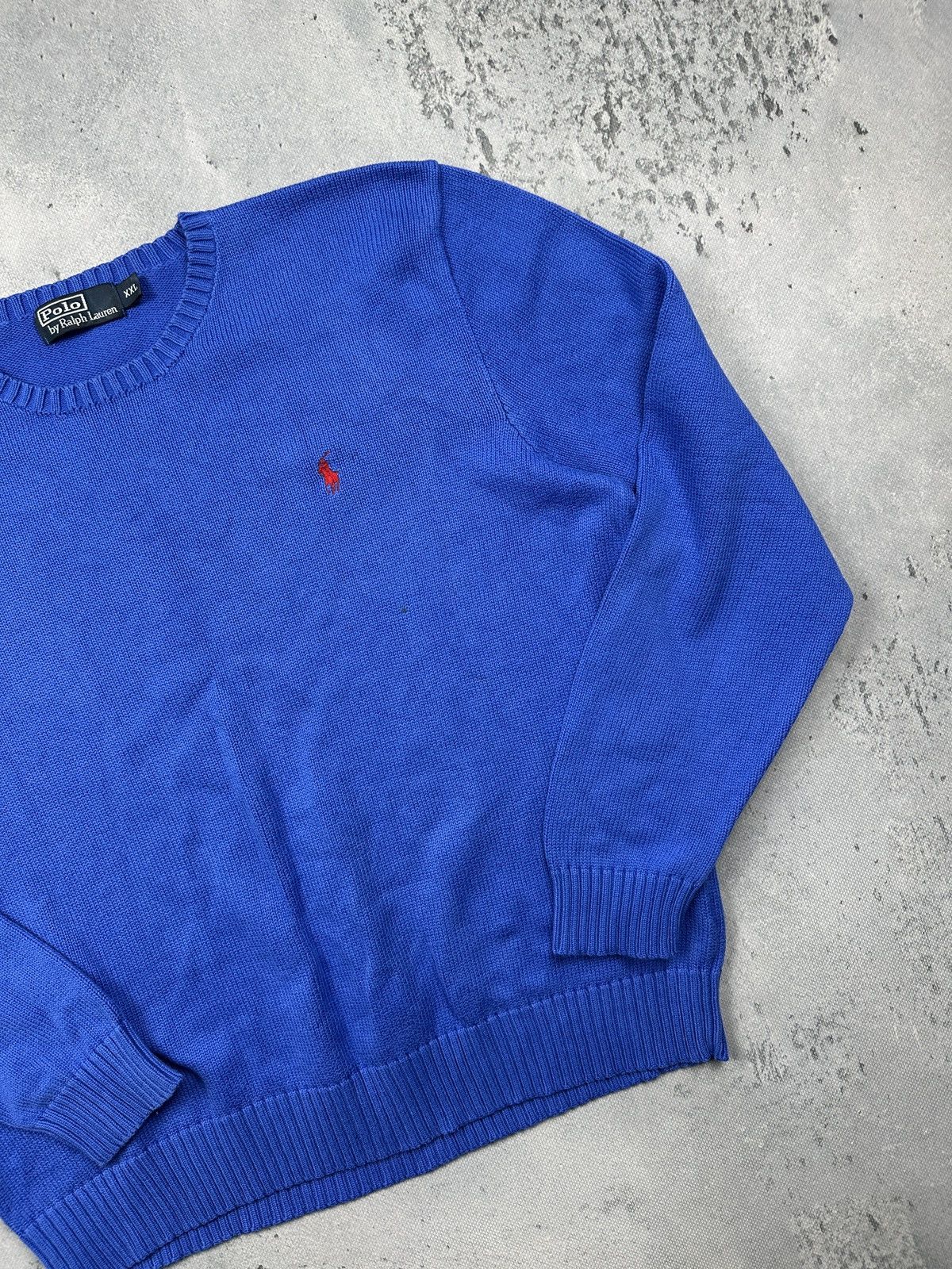 Polo Ralph Lauren Polo Ralph Lauren Classic Knit Sweater Blue Logo Crewneck Size US XXL / EU 58 / 5 - 4 Thumbnail