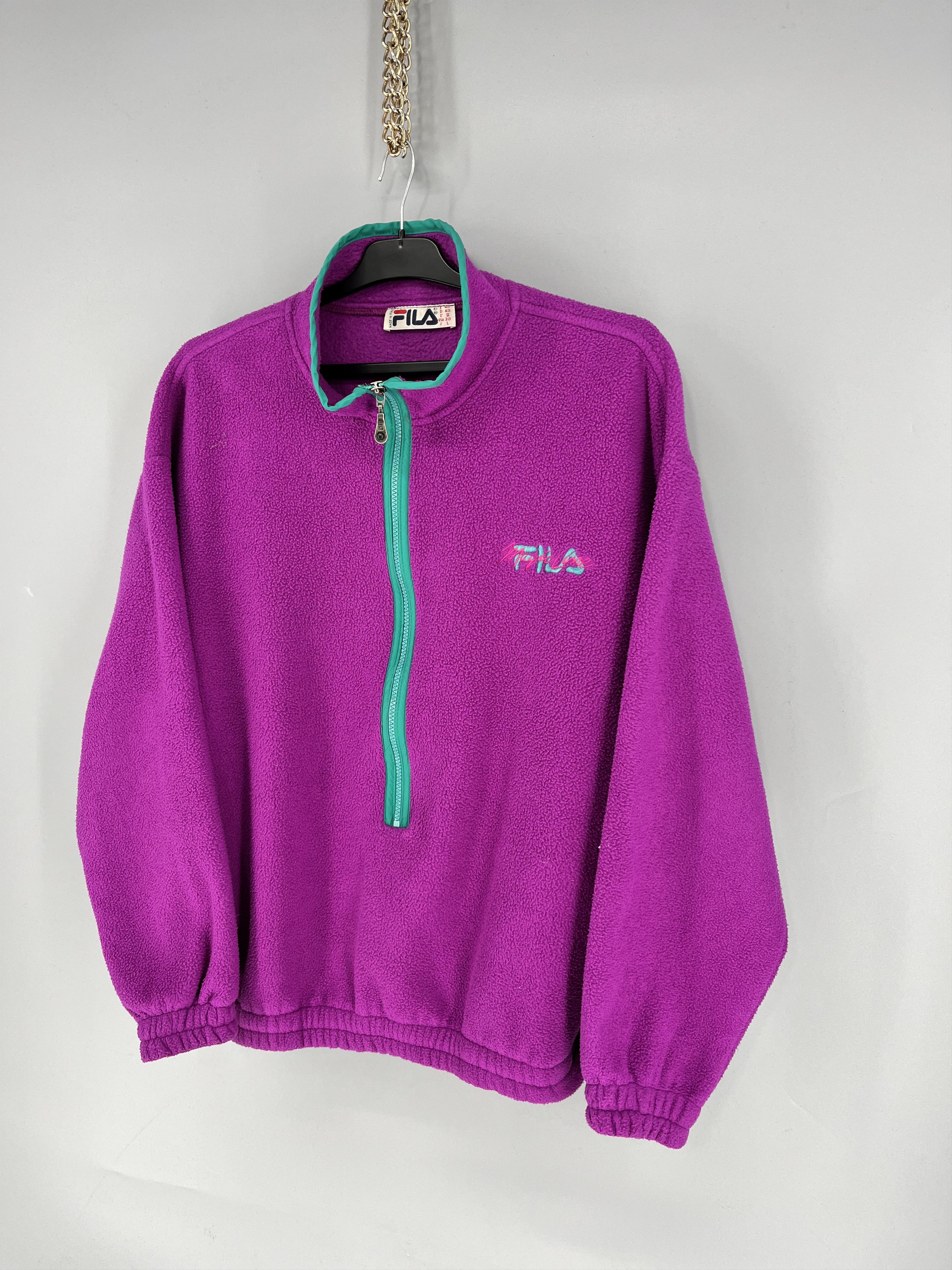 Fila Vintage Y2K Fila Fleece Sweatshirt Streetwear Skate Size US L / EU 52-54 / 3 - 3 Thumbnail
