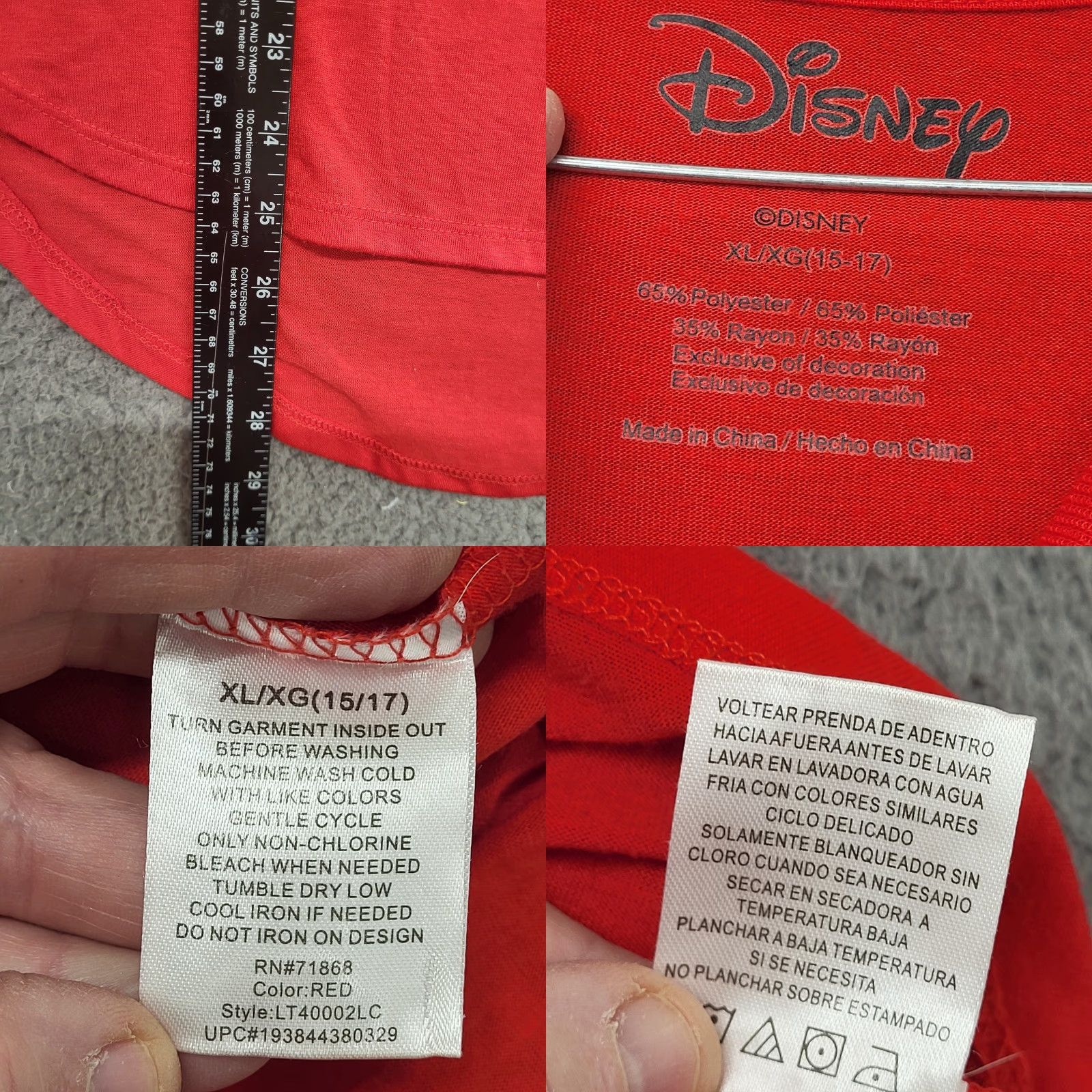Disney Disney Mickey Mouse T-Shirt Red Women XL "Roommate of the Year My Dog" Shirt Size XL / US 12-14 / IT 48-50 - 8 Thumbnail