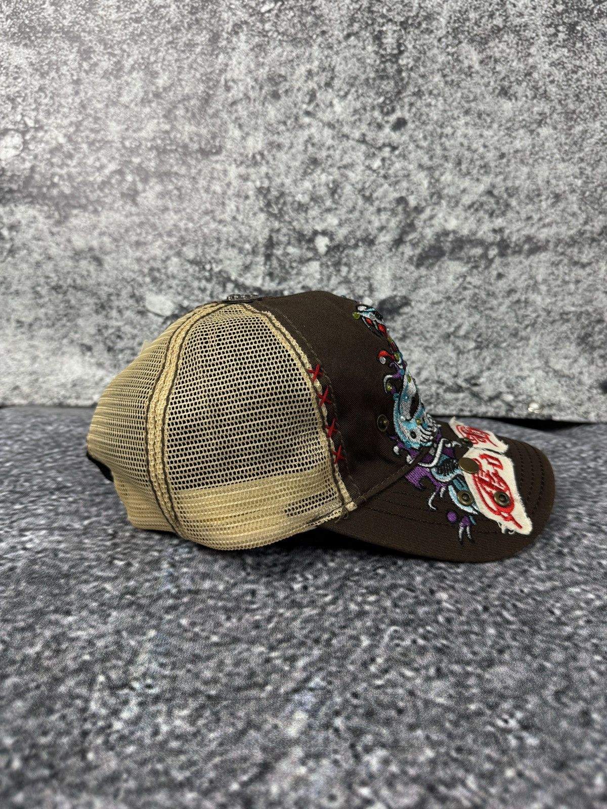 Ed Hardy New Ed Hardy by Christian Audigier Y2K Baseball Cap One Size Size ONE SIZE - 7 Thumbnail
