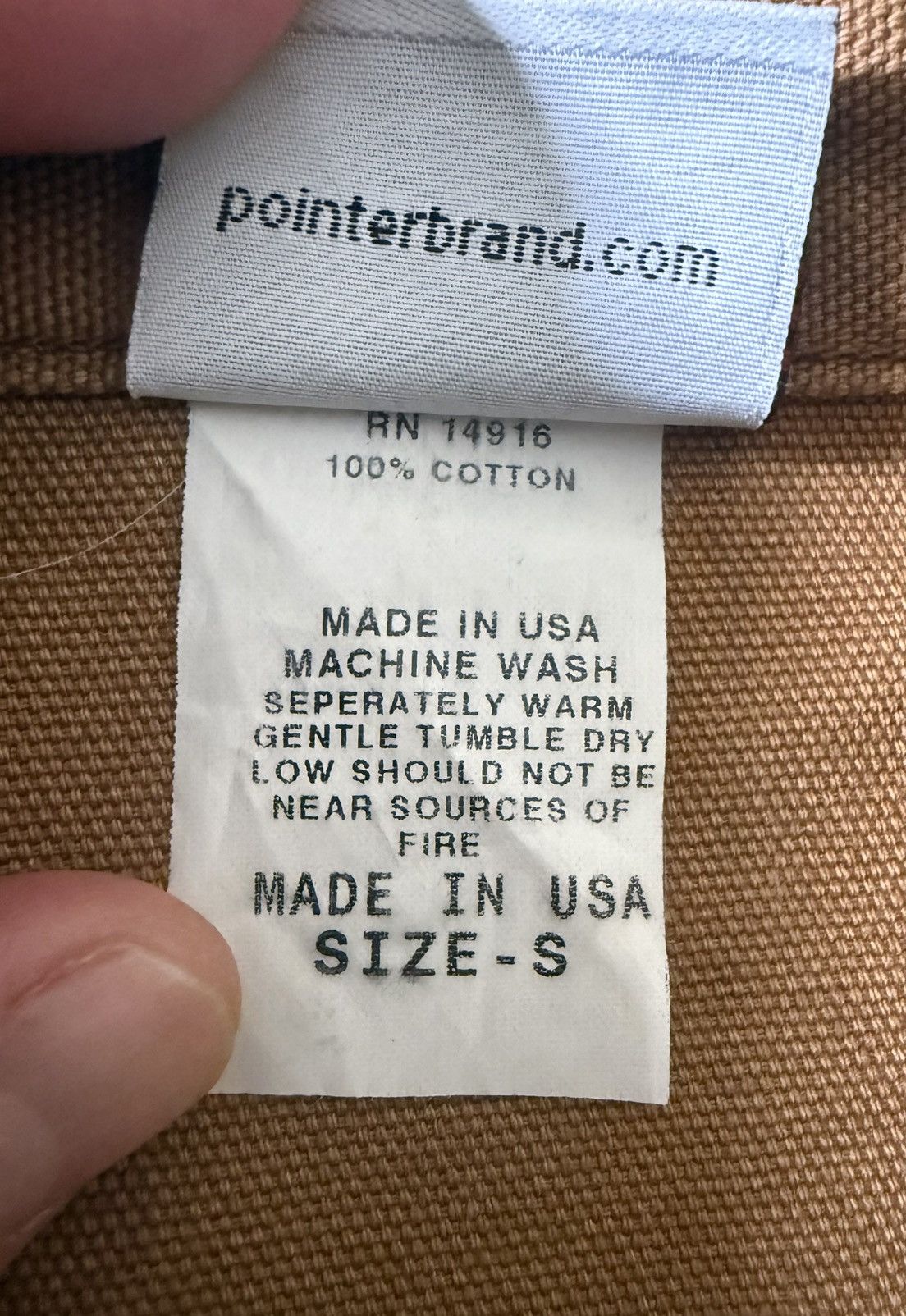 Pointer Pointer Brand Duck Canvas Chore Jacket Made In USA Size S Size US S / EU 44-46 / 1 - 6 Thumbnail