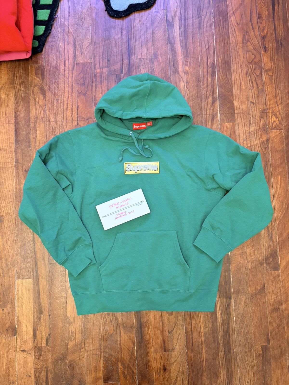 Supreme Supreme Bling Box Logo Hoodie Green M Size US M / EU 48-50 / 2 - 1 Thumbnail