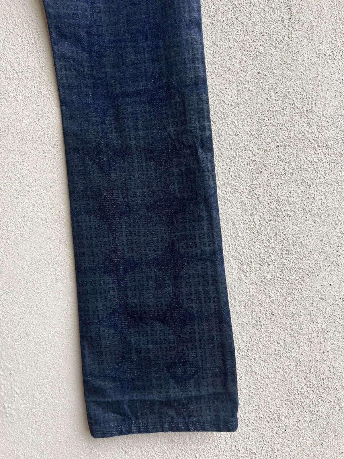 Vintage St. Anton Japan All Print Coated Waxed Denim Bootcut Jeans Size US 30 / EU 46 - 16 Thumbnail