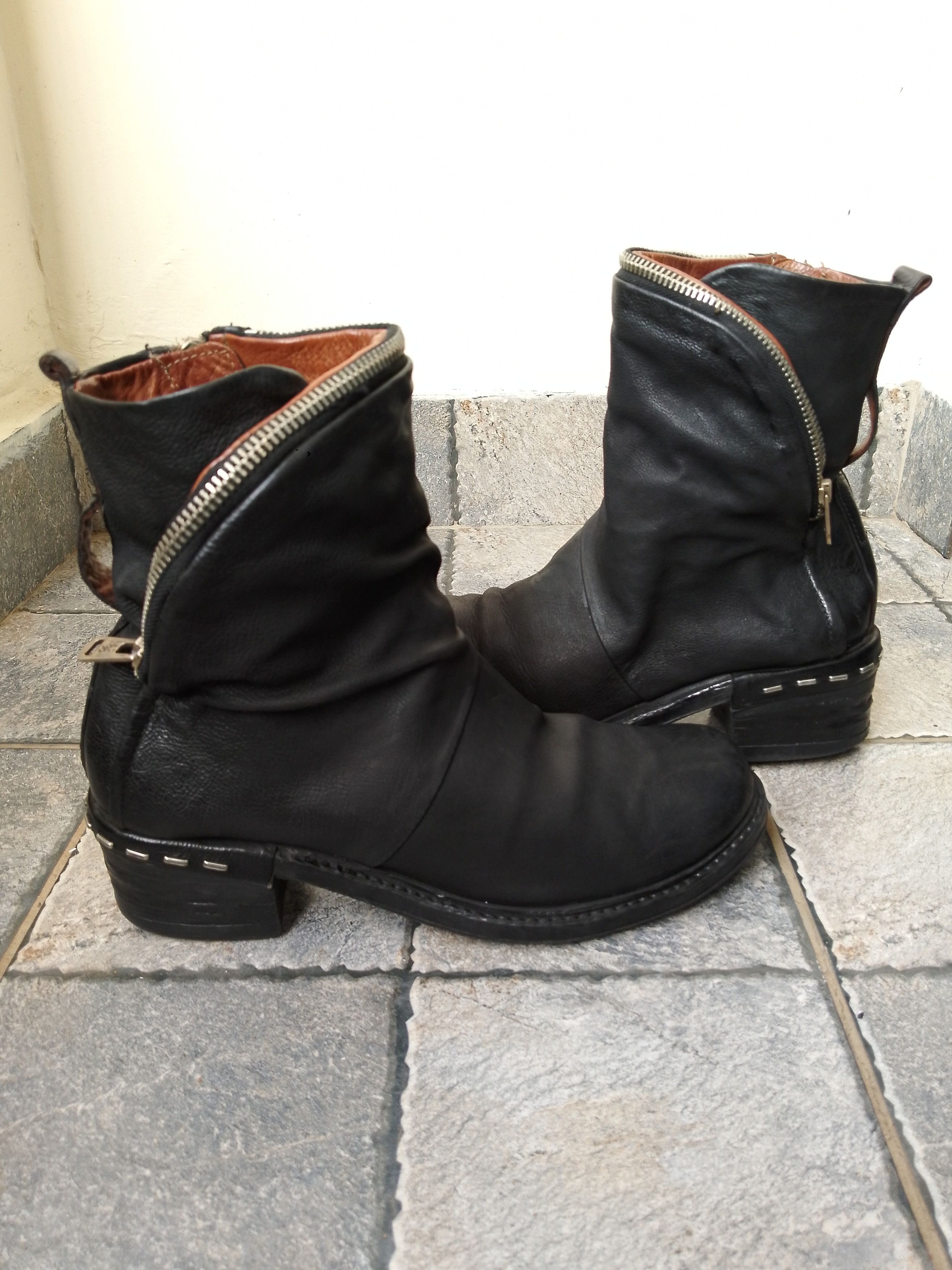 A.S.98 AS 98 BIKER ANKLE BOOTS Size US 9 / IT 39 - 4 Thumbnail