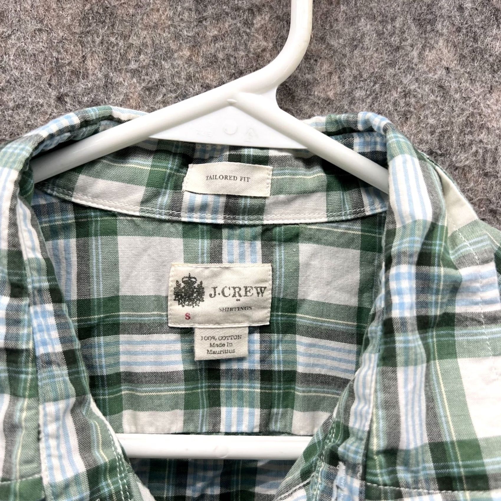 J.Crew VINTAGE J.CREW Shirt Men Small Green White Plaid Button-Down Casual Dress Tailored Wool? No, Cotton Size US S / EU 44-46 / 1 - 7 Thumbnail