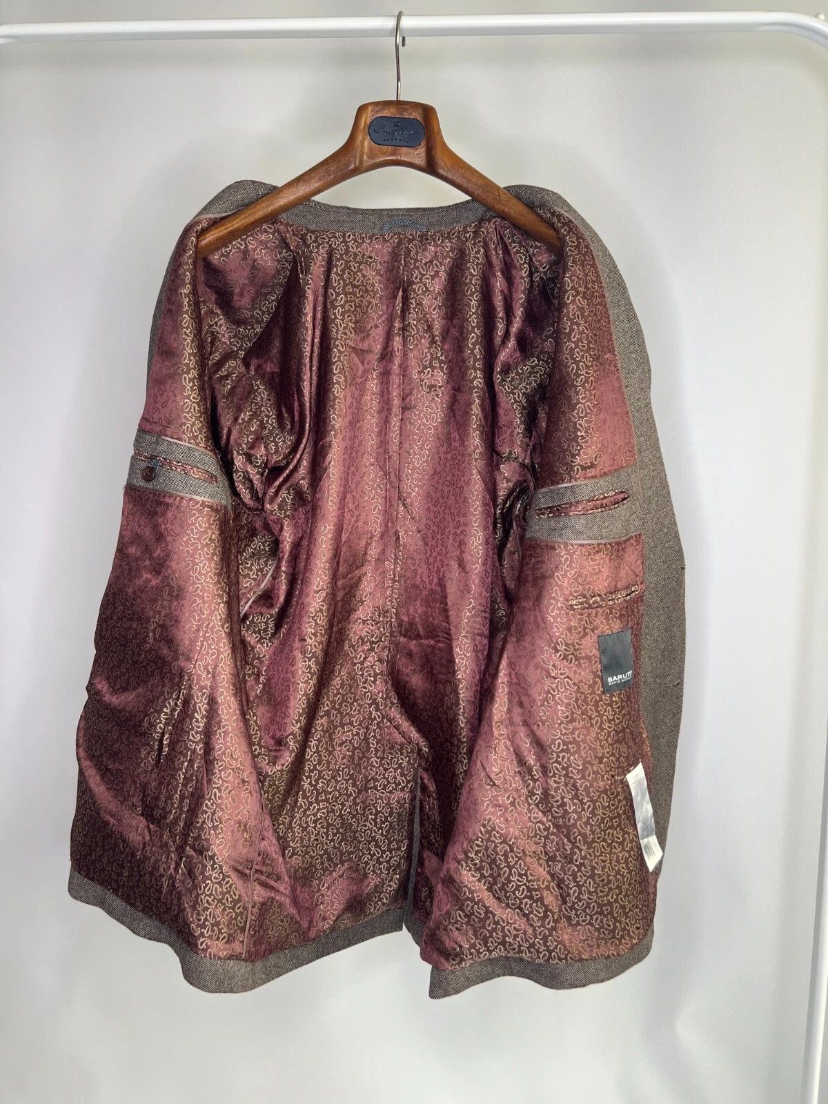 Other MARIO BARUTTI Wool Tweed Light Brown Men's Jacket Blazer Size 48R - 12 Thumbnail