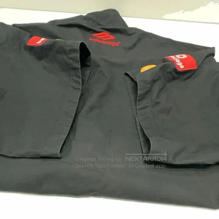 Balenciaga Balenciaga Black Embroidered Logo Short Sleeve Shirt. Size US M / EU 48-50 / 2 - 8 Thumbnail
