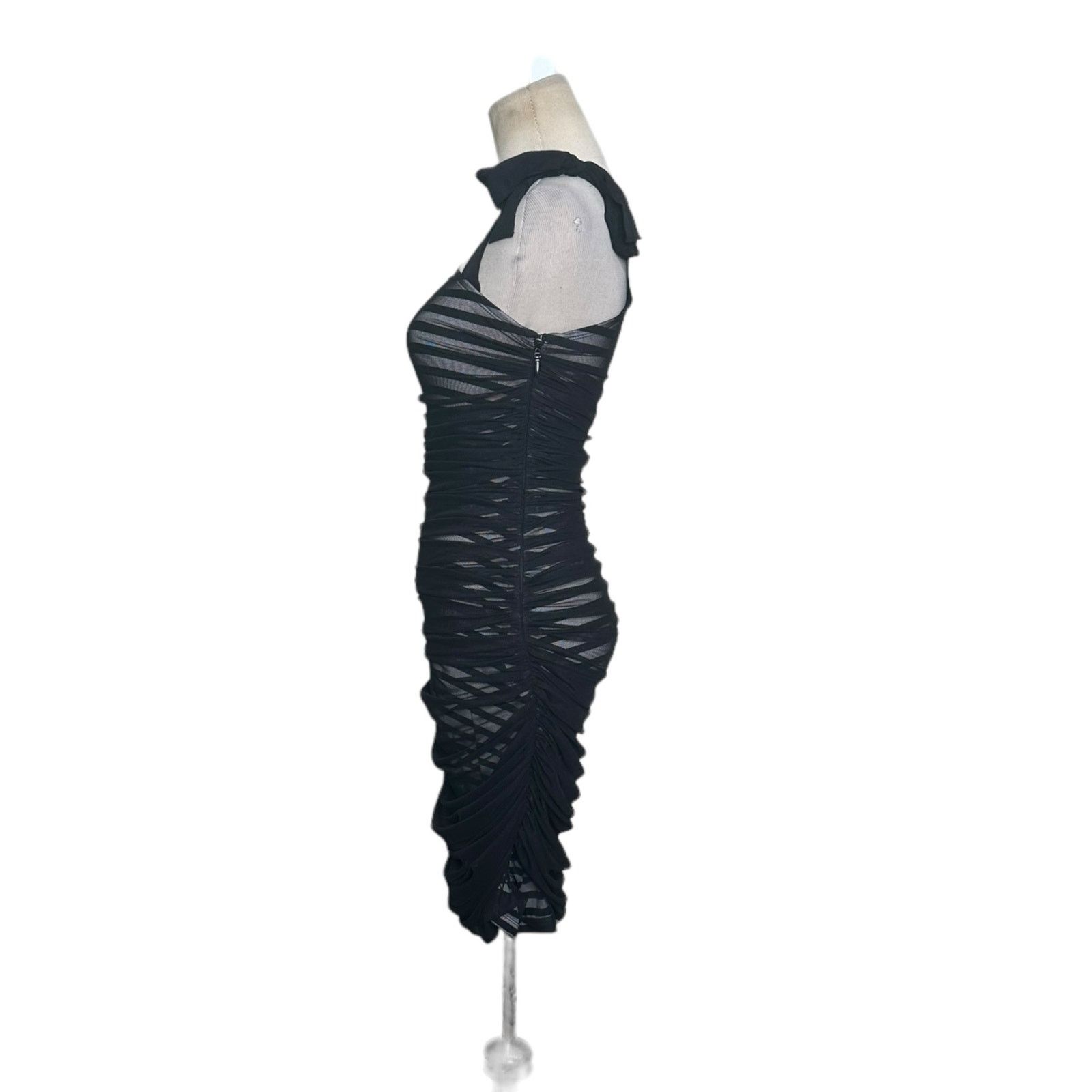 Bcbgmaxazria BCBGMAXAZRIA Striped One Shoulder Cocktail Dress size XS Size XS / US 0-2 / IT 36-38 - 13 Thumbnail