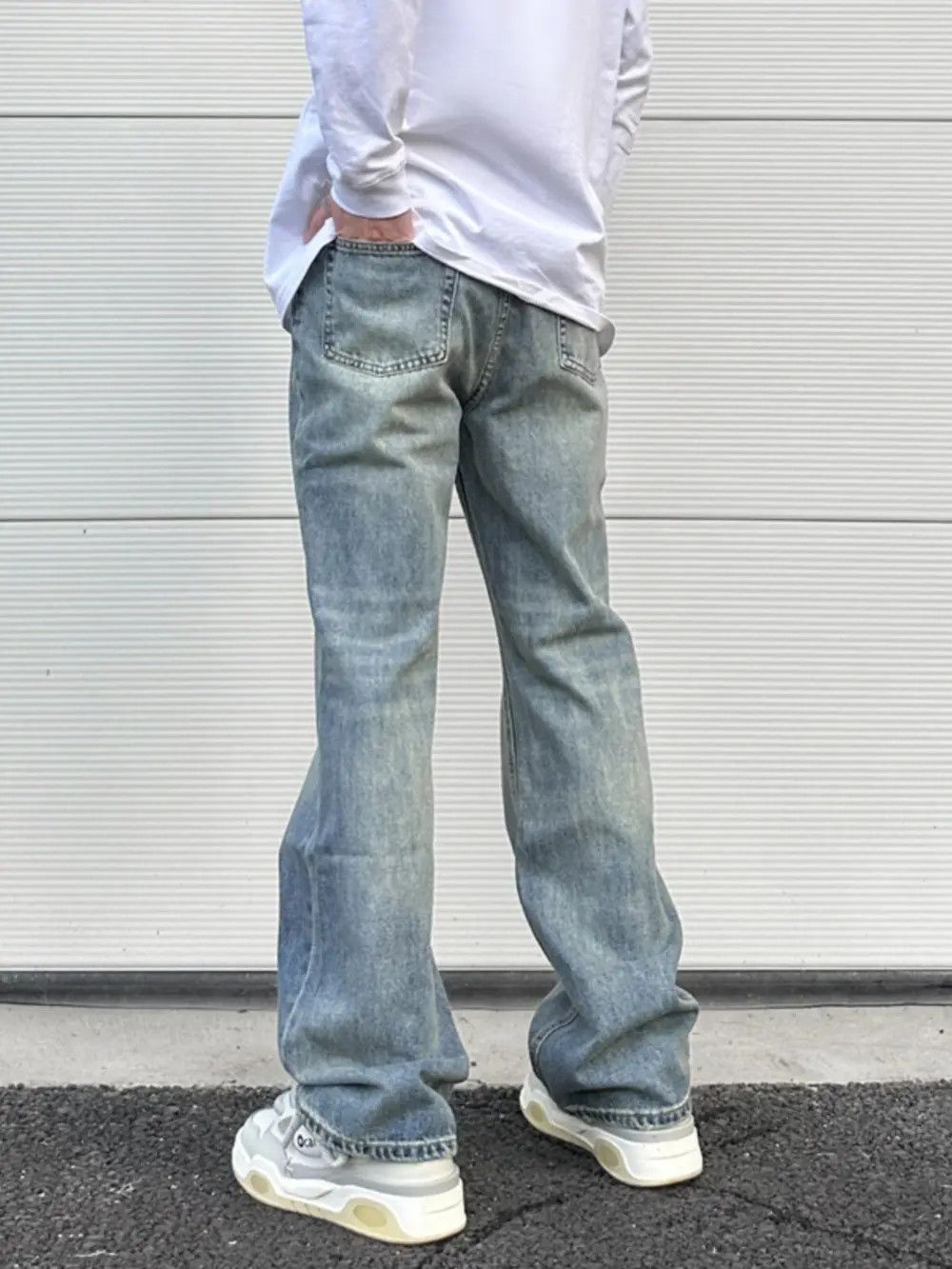 Japanese Brand Blue Flared Denim Jeans Size US 28 / EU 44 - 3 Thumbnail