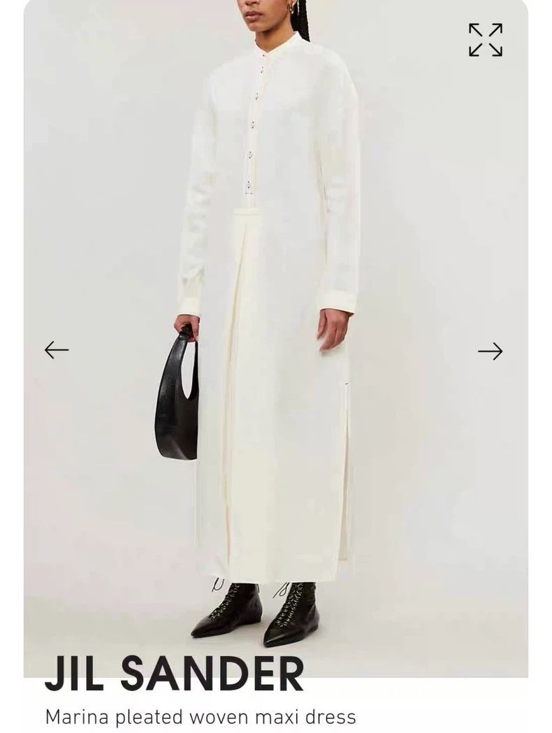 Jil Sander Jil Sander ivory dress Size 4XL / US 24-26 - 1 Thumbnail