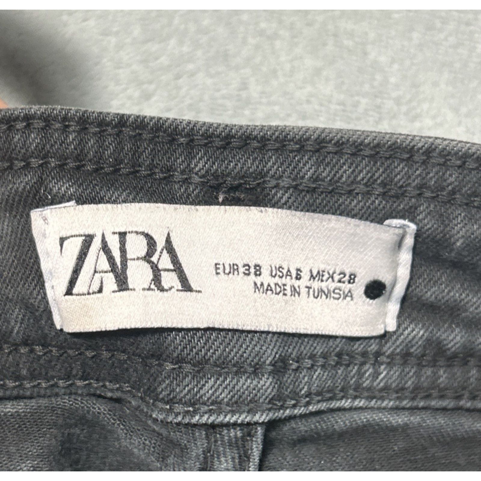 Zara Beyond Baggy Jeans Women 28x25 Hamilton Raw Hem Baggie Loose Size 28" / US 6 / IT 42 - 3 Thumbnail