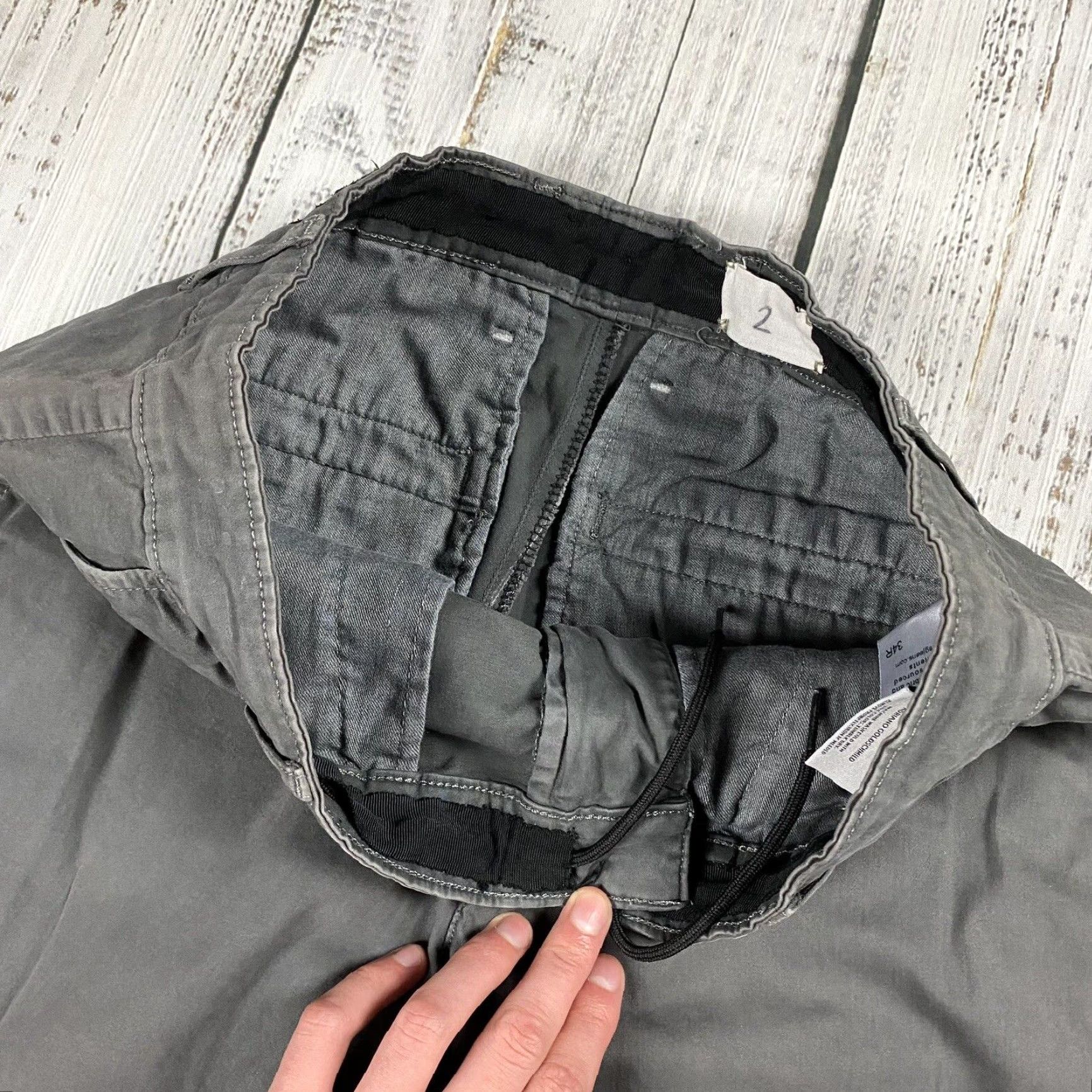 Vintage VINTAGE AG Adriano Goldschmied The Lux Khaki Chino Pants Mens Size 34 Grey Stretch Relaxed Size US 34 / EU 50 - 7 Thumbnail