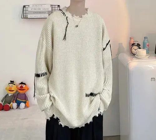 Aran Isles Knitwear New 21AW Hype Distressed Style Knitwear Jumper Sweatshirt Size US L / EU 52-54 / 3 - 3 Thumbnail