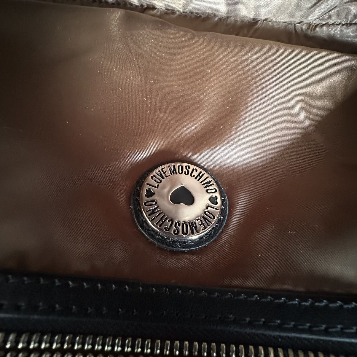 Love Moschino Love Moschino Patent Quilted Blue Faux Leather Shoulder Bag Size ONE SIZE - 14 Thumbnail