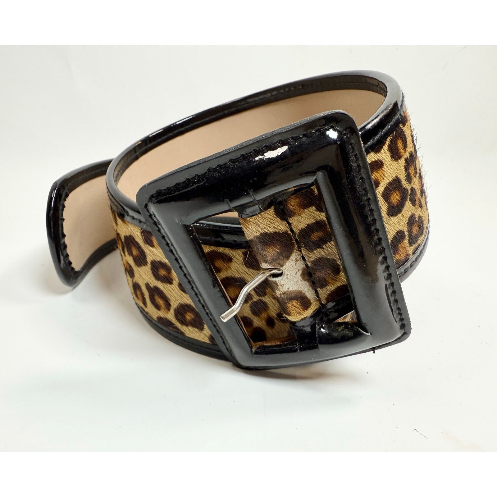 Designer Gerard Darel Leopard Pony Hair Belt $450 size S Size ONE SIZE - 2 Thumbnail