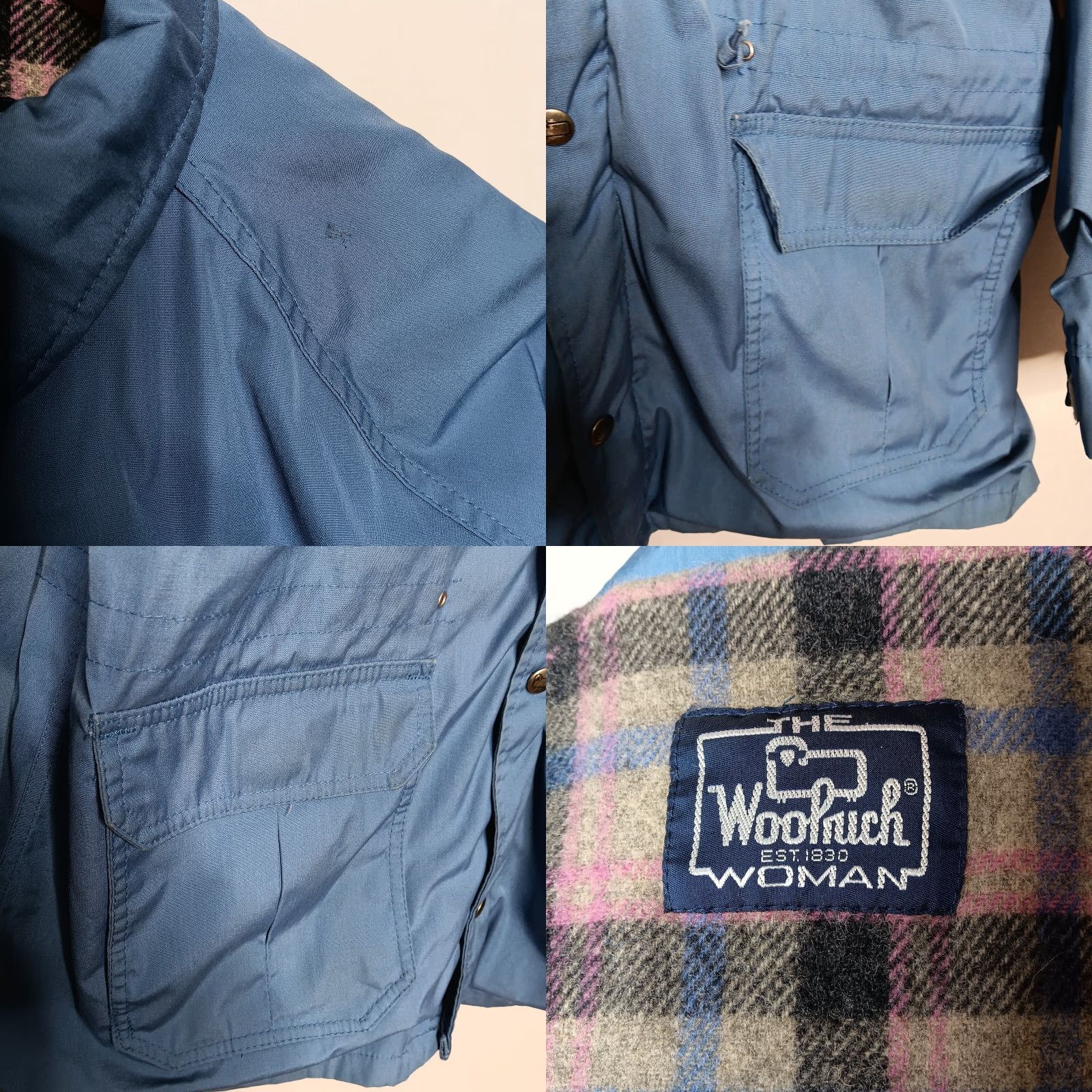 Vintage VINTAGE Woolrich Chore Coat Women XL Jacket Blue Wool Lined READ Size XL / US 12-14 / IT 48-50 - 8 Thumbnail