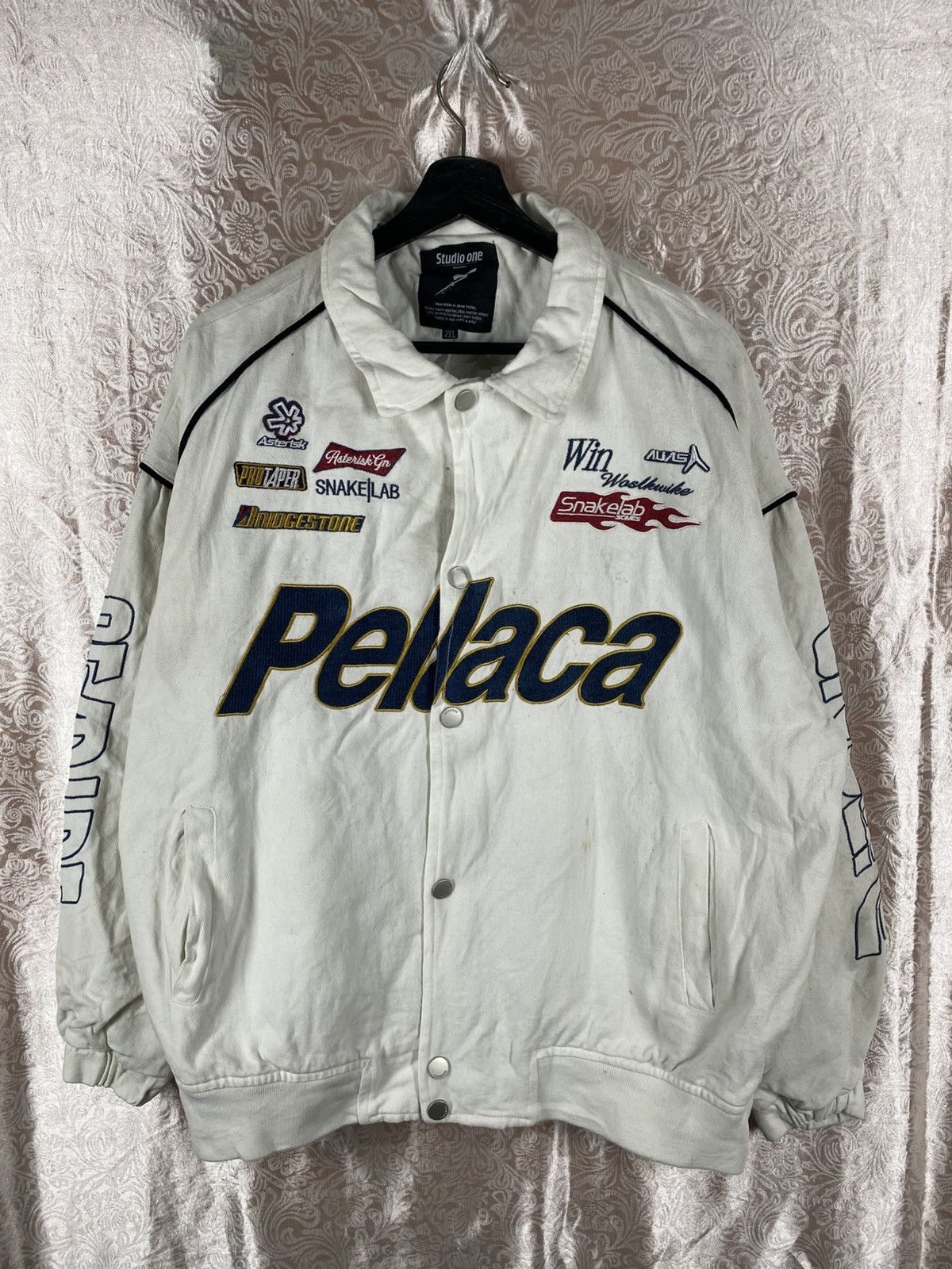 Vintage Vintage Studio One Pelaca Racing Jacket Button Motorsport Size US XXL / EU 58 / 5 - 3 Thumbnail