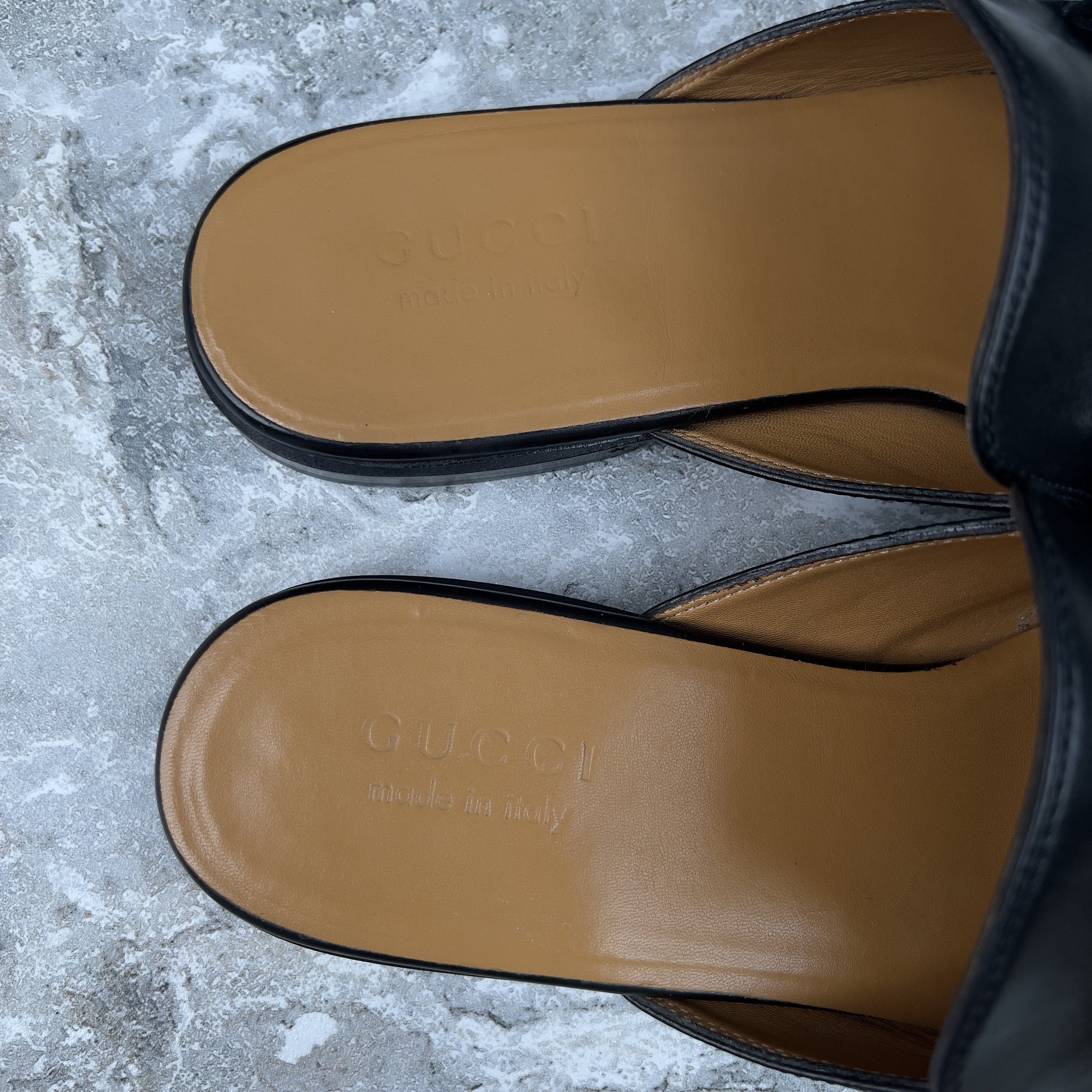 Gucci Princetown Horsebit Mule Black Leather Size US 10.5 / EU 43-44 - 10 Thumbnail