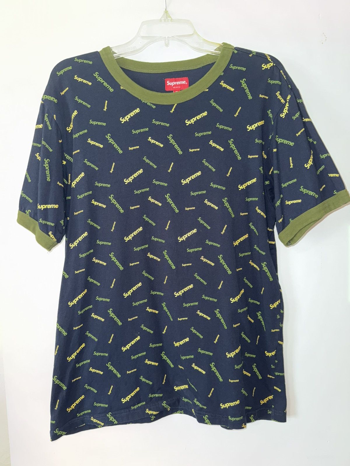 Supreme Supreme Scatter Ringer Tee FW18 Size US M / EU 48-50 / 2 - 1 Thumbnail