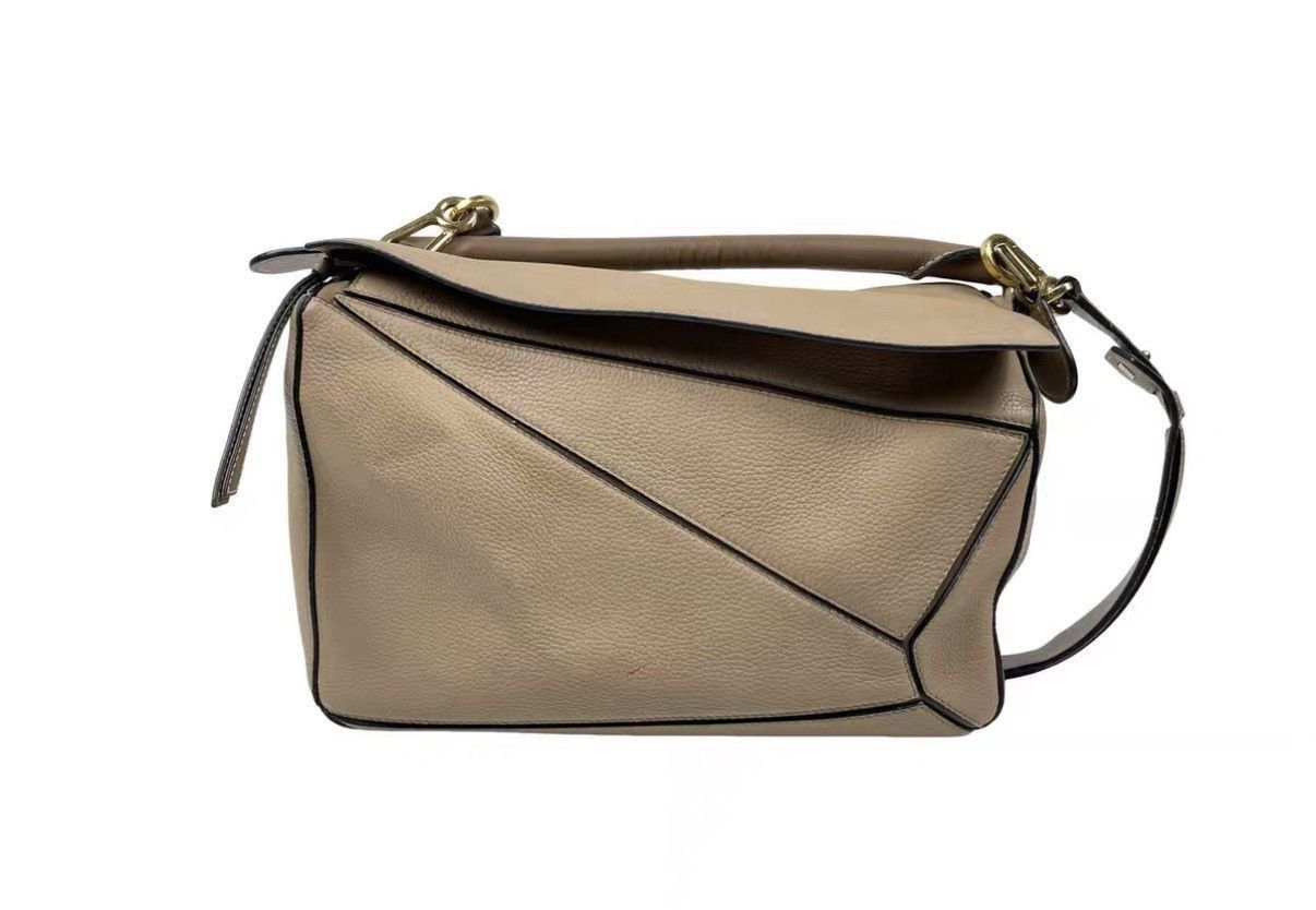 Loewe Beige Structured Leather Crossbody Bag Size ONE SIZE - 1 Thumbnail