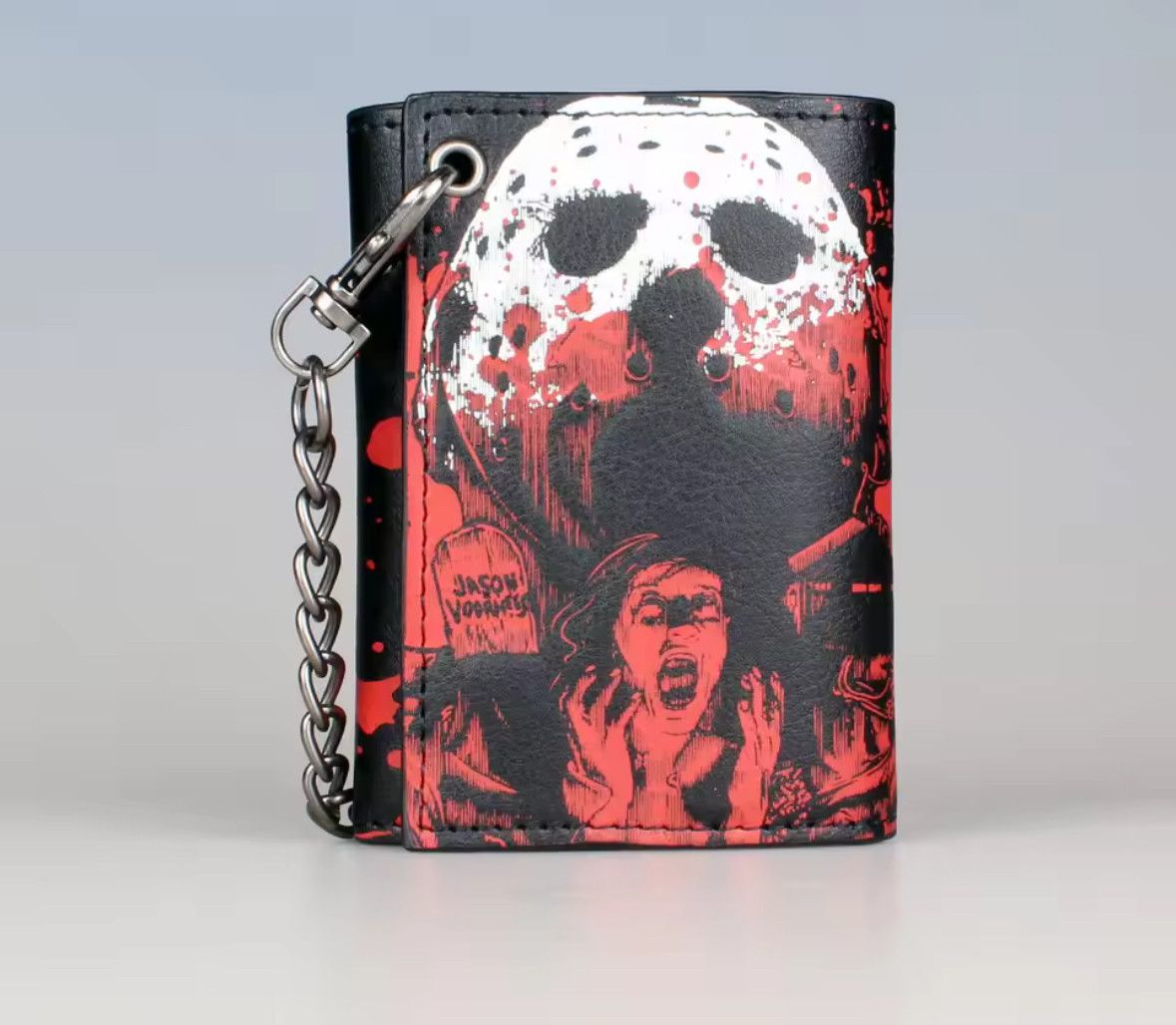 Other Man Short Wallet With Chain Horror Scary Scream Card Wallet Size ONE SIZE - 4 Thumbnail