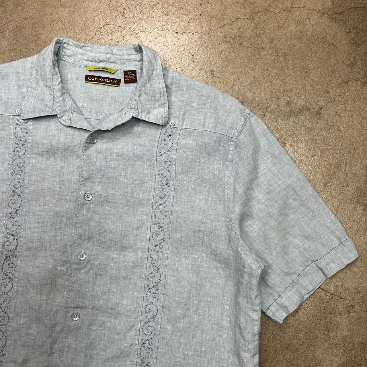Cubavera × Vintage Cubavera 100% Linen short sleeve button shirt light blue Size US XL / EU 56 / 4 - 2 Thumbnail