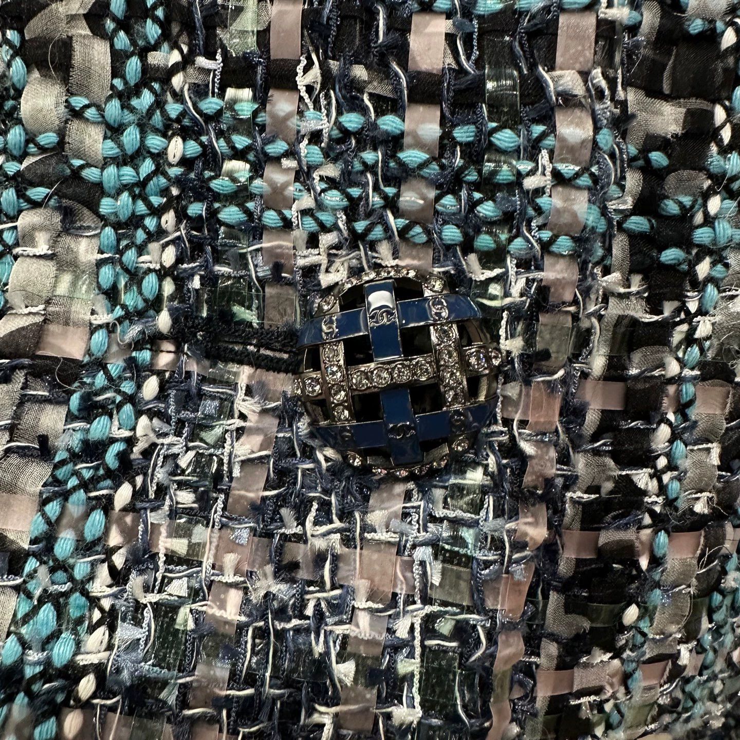 Chanel Chanel may273 19P Turquoise Peacock Knit Jacket Women's 36 Size XS / US 0-2 / IT 36-38 - 6 Thumbnail