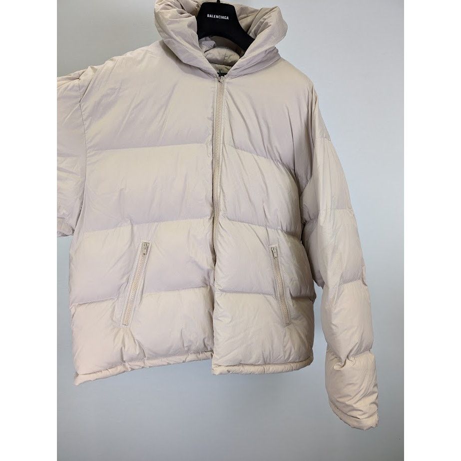 Balenciaga o1rshd1 Hooded Jacket in Beige Size US L / EU 52-54 / 3 - 10 Thumbnail