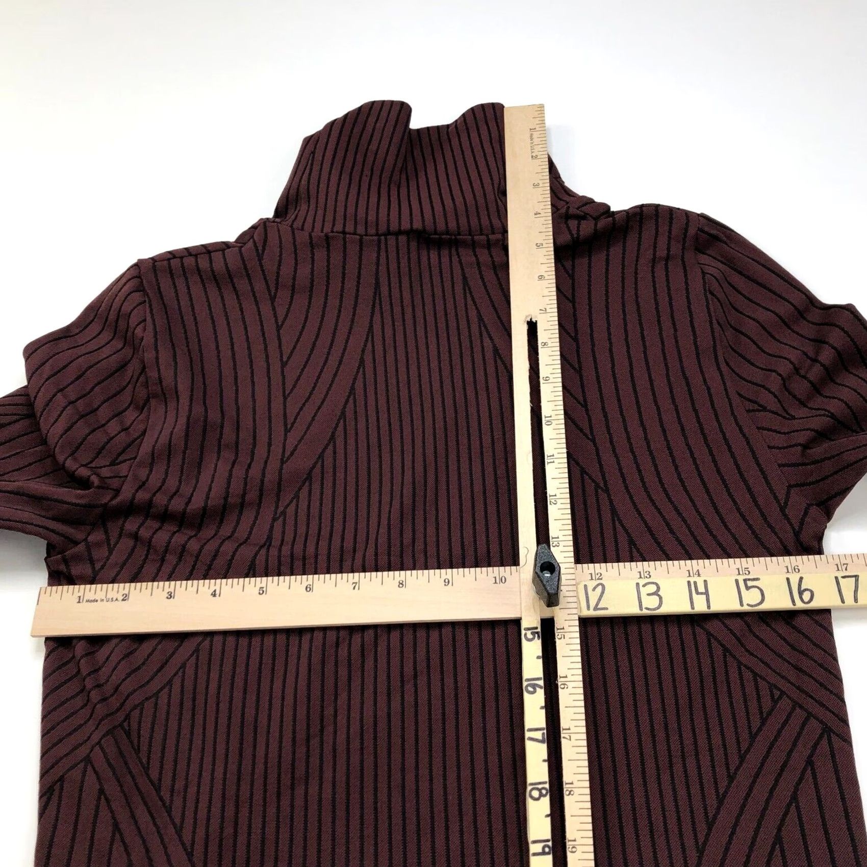 Athleta Athleta Pullover Top Womens Turtleneck Maroon Striped Athleisure MINT Flurry Endeavor L Activewear Casual Shirt Size L / US 10 / IT 46 - 6 Thumbnail